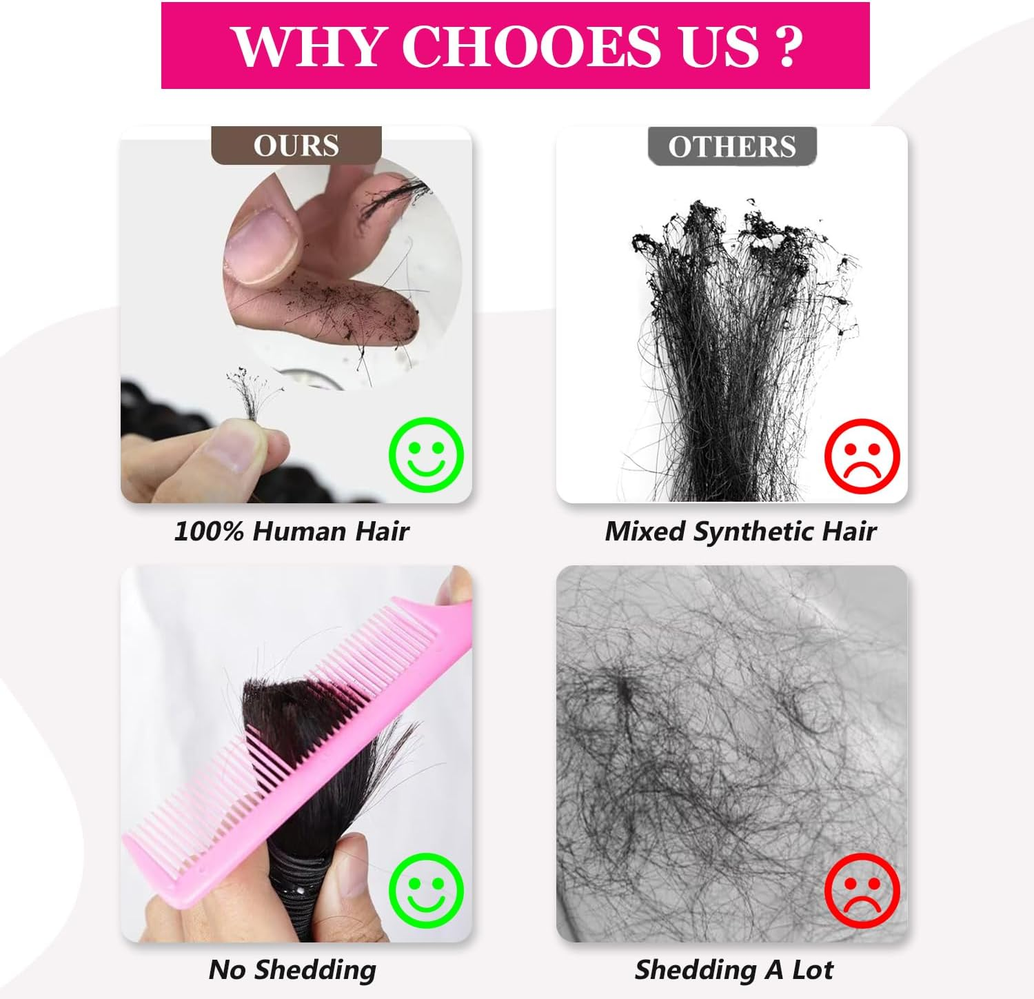 Deep Wave Bulk Human Hair for Boho Braids Human Braiding Hair for Micro Braid 100% No Weft Brazilian Virgin Curly Human Hair Extensions for Boho Braids (Deep Wave 1B#, 18Inch 100G(50Gx2Bundles)) image number 1