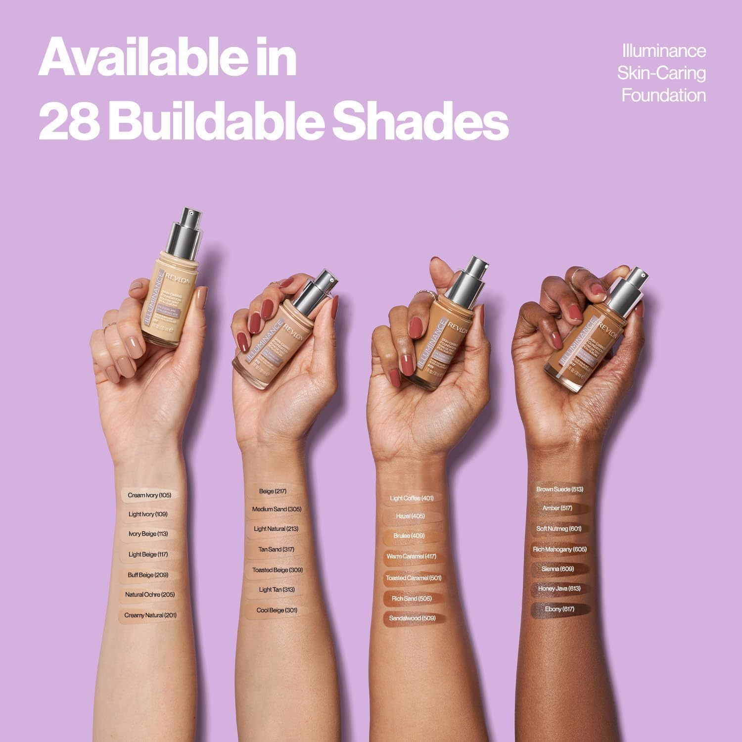 REVLON ILLUMINANCE&trade; SKIN-CARING FOUNDATION Light Ivory (109) image number 7