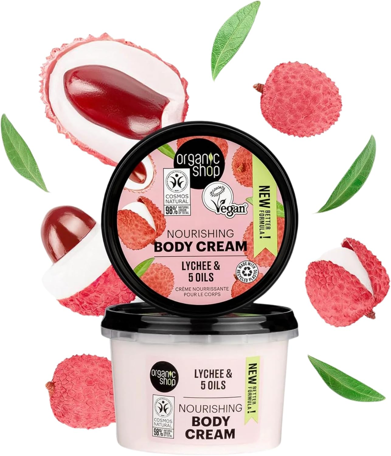 Organic Shop Pink Lychee and 5 Oils Body Cream, 250 Ml image number 5