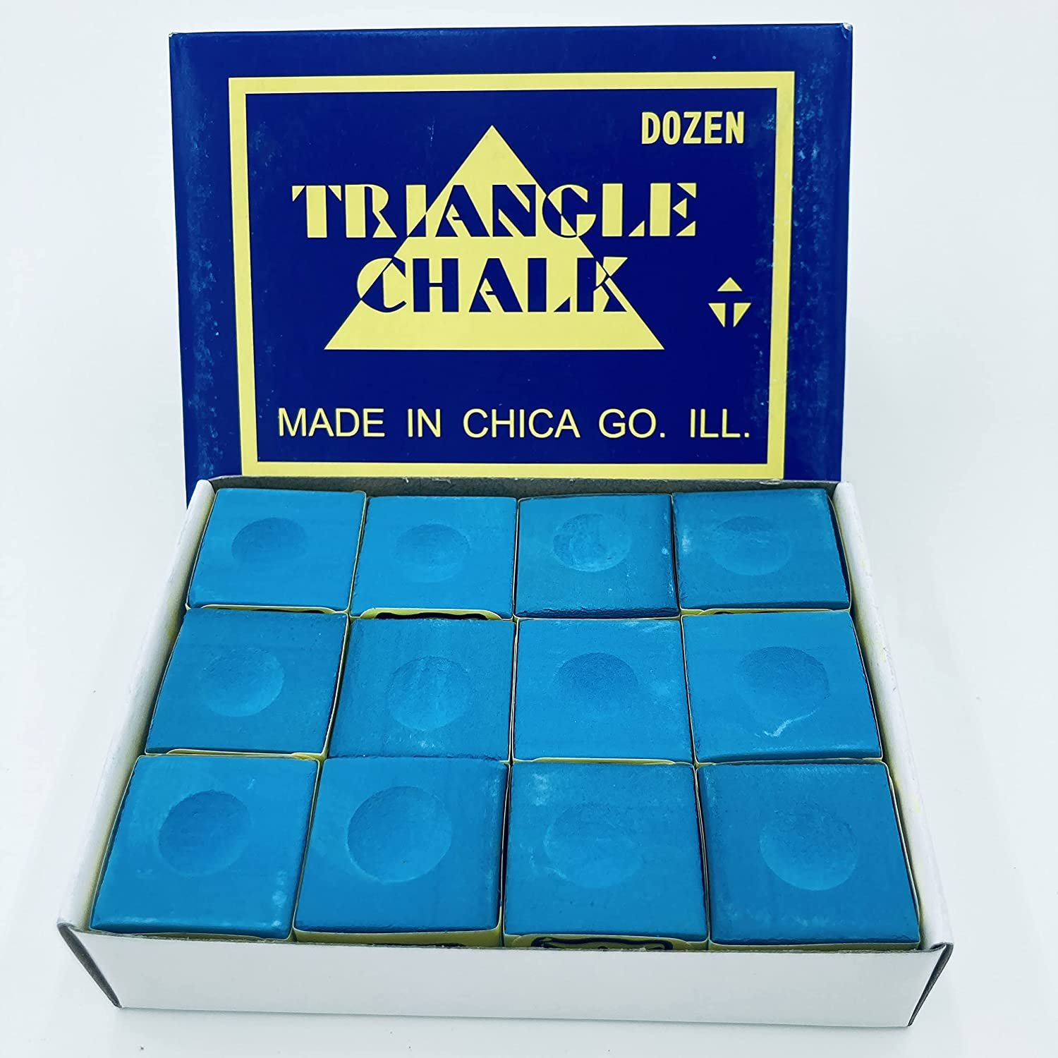 Manqianxun Pool Cue Chalk Cubes, 12-Pack -Table Billiardsstick Bulk Supplies image number 5