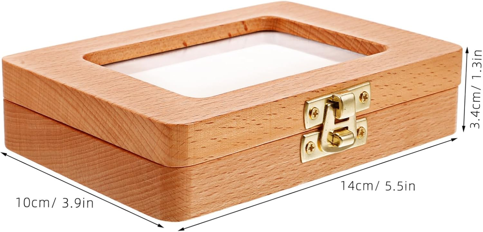 VICASKY First Tooth Keepsake Box Wooden Tooth Storage Organizer with Versatile Compartments for Boy Thoughtful Present for Showers Milestones image number 6