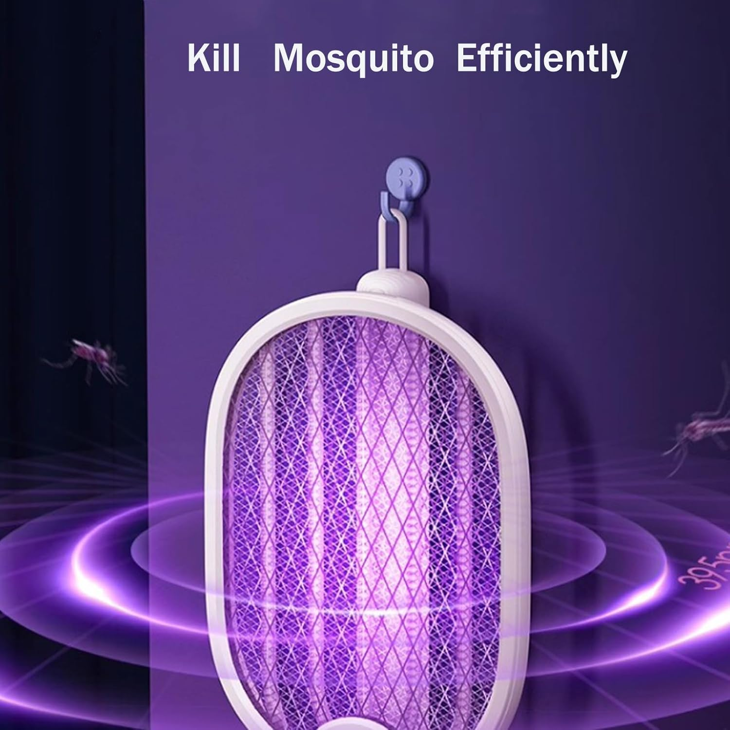 JOZUTTOW Mosquito Zapper Electric Fly Swatter, 3 in 1 Foldable 3000V Handheld Bug Zapper with USB Rechargeable Bug Zapper Racket Fly Killer Electric Fly Trap for Indoor and Outdoor image number 2