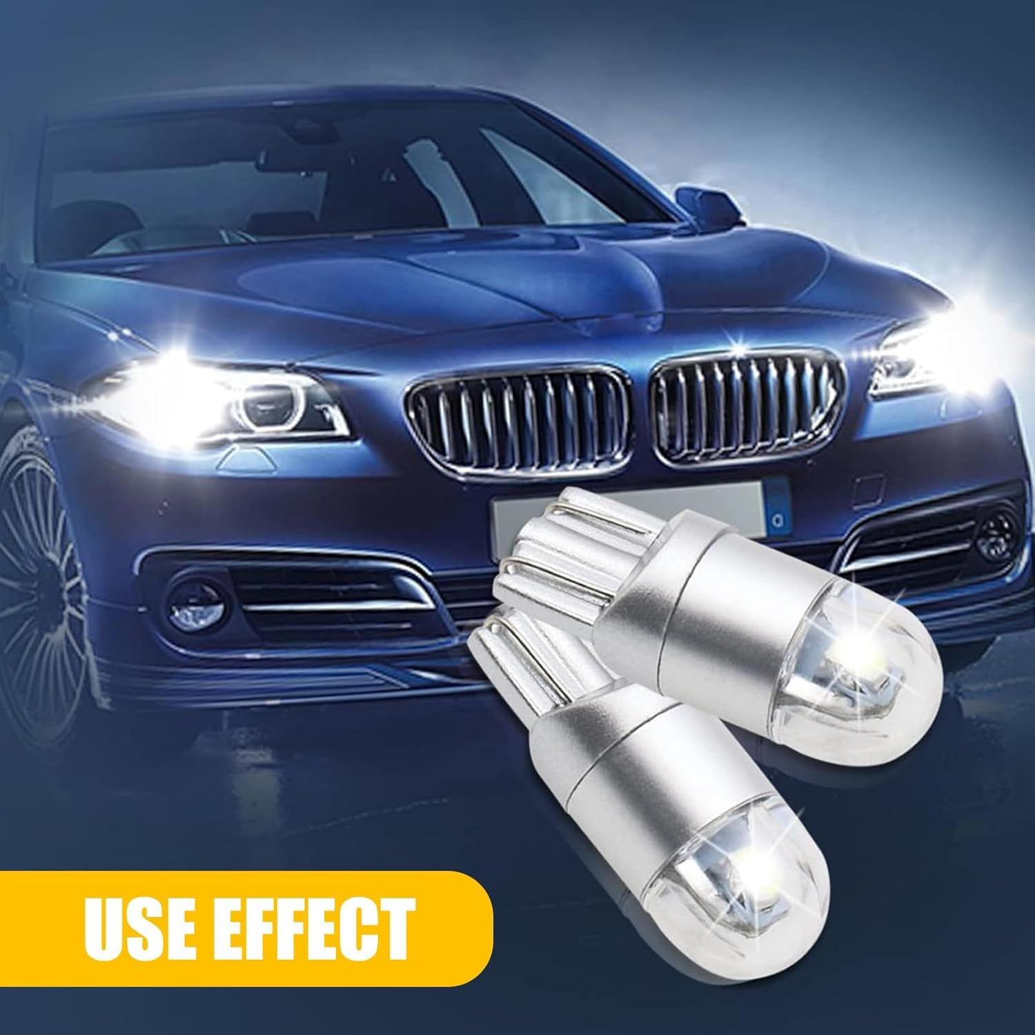 10 PCS T10 Car Width Indicator Light, 10Mm X 25Mm 7000-7500K 2400LM Fiberglass Plate High Brightness License Plate Light, 360&deg; Lighting Replacement Accessory, Suitable for Most Models (White) image number 3