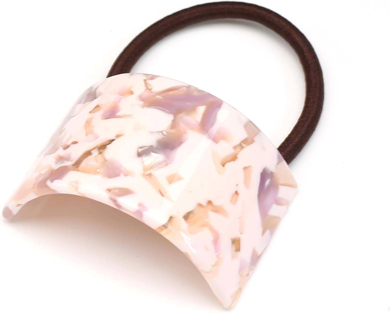 Qingoo Cellulose Acetate Elastic Hair Band Ponytail Holder Women'S Hair Accessories Headdress Elegant Hair Accessory 1 Piece (Checker) image number 6