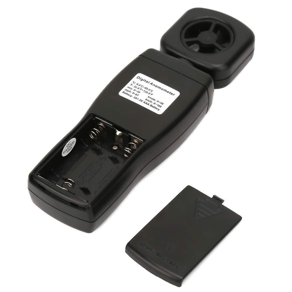 2 in 1 Wind Speed & Temperature Measurement Digital Anemometer AS816 Speed Air Tester Handheld LCD Weather Instruments for Sailing Surfing Fishing, Portable Gauges, image number 4