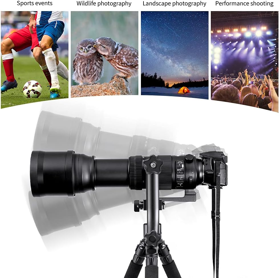 K&F CONCEPT Aluminum Alloy 360 Degree Panoramic Gimbal Tripod Head with 1/4'' Standard Quick Release Plate and Bubble Level,Load Capacity up to 20Kg/44Lbs image number 6