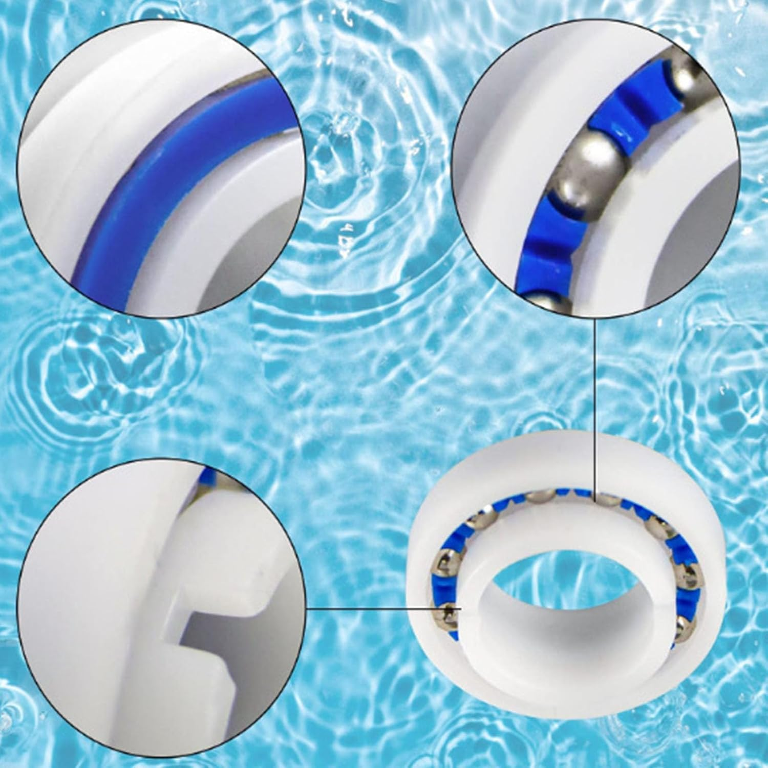 8Pcs Pool Cleaner Wheel Bearings for for Polaris 180/280 Pool Cleaner Replacement, C 60 Wheel Bearings Smoothly Running, 180/280 Pool Cleaner Part image number 5
