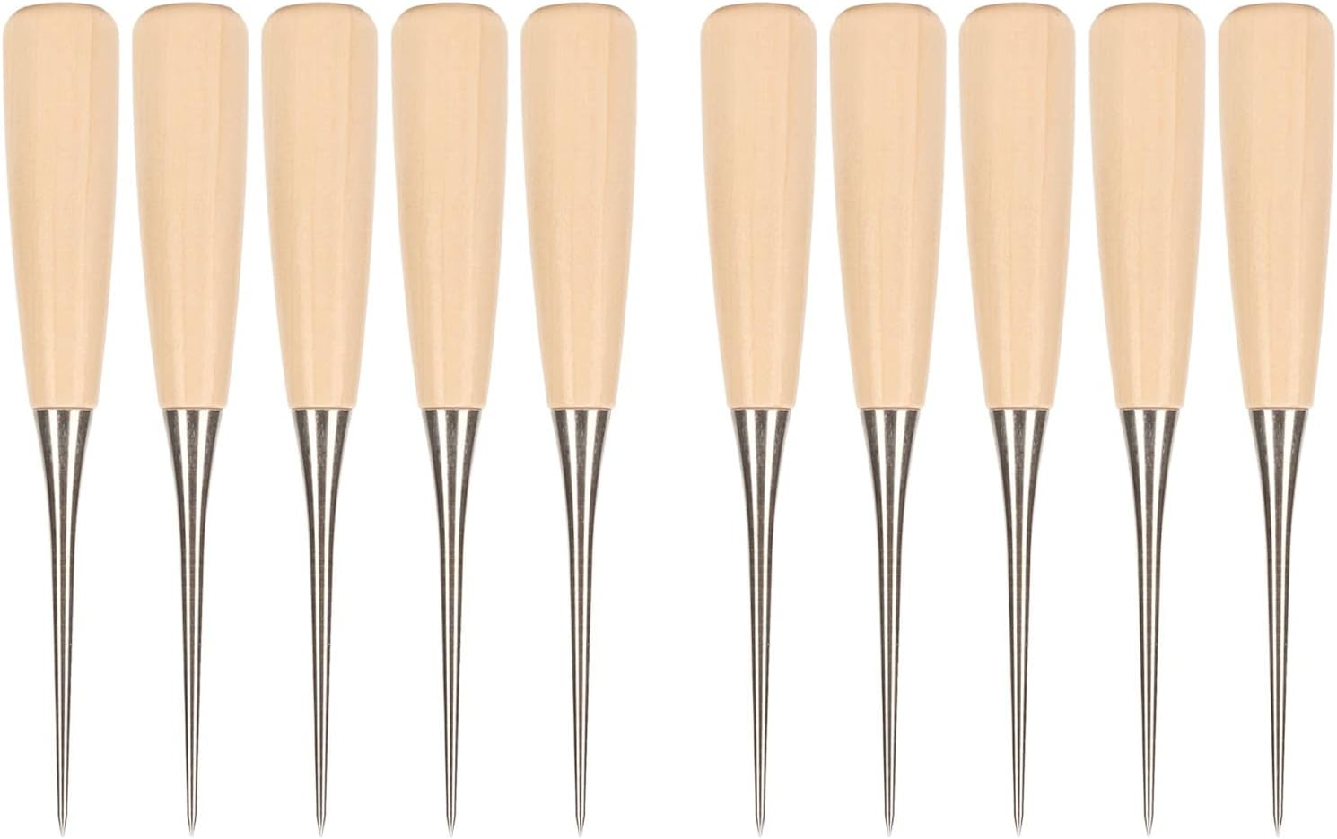 Stainless Steel Scratch Awl Tool with Hardwood Handle, Rust Resistant Multipurpose Leather Scratch Awl for Scribe, Layout Work, & Piercing Wood image number 1