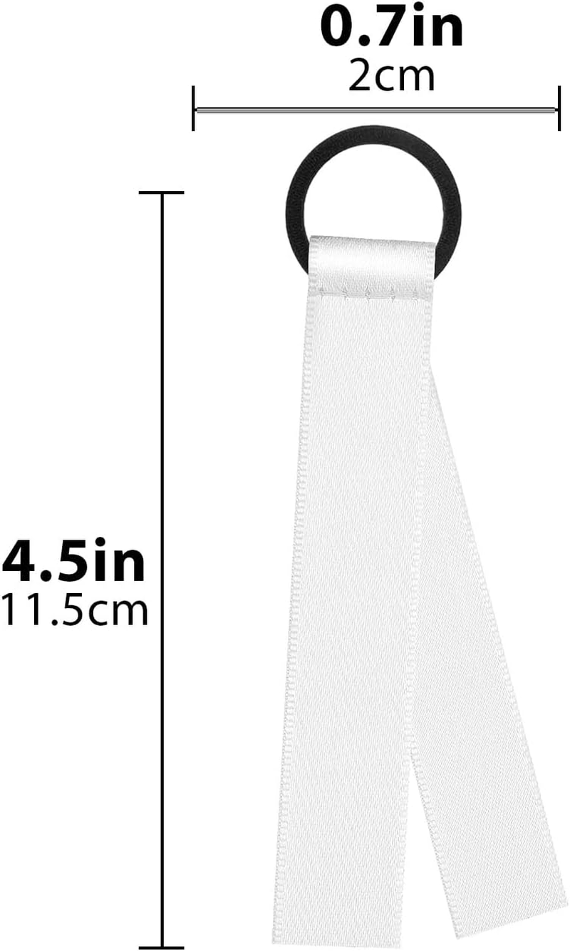 48 Pcs Cheerleader Pom Pom Name Tags, Writable Blank Labels for Cheering Team, Elasticity Marking Tags for Travel Luggage Backpack Keychains (White) image number 2