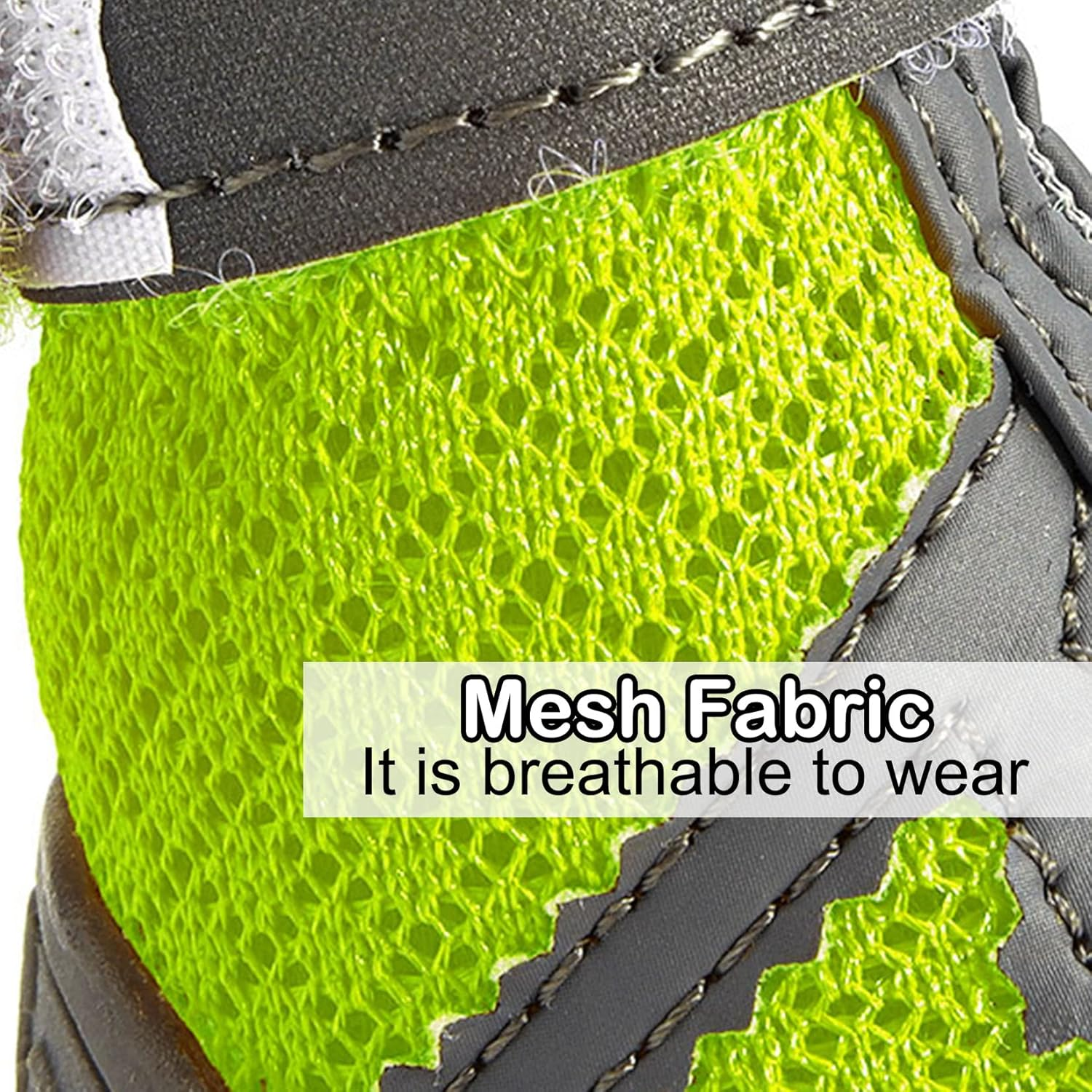 Zunea Dog Boots for Small Dogs Breathable Mesh Zipper Shoes Anti-Slip Adjustable Reflective Puppy Booties Outdoor Pet Chihuahua Paw Protectors Boots with Rugged Sole for Hot Pavement Green 1# image number 4