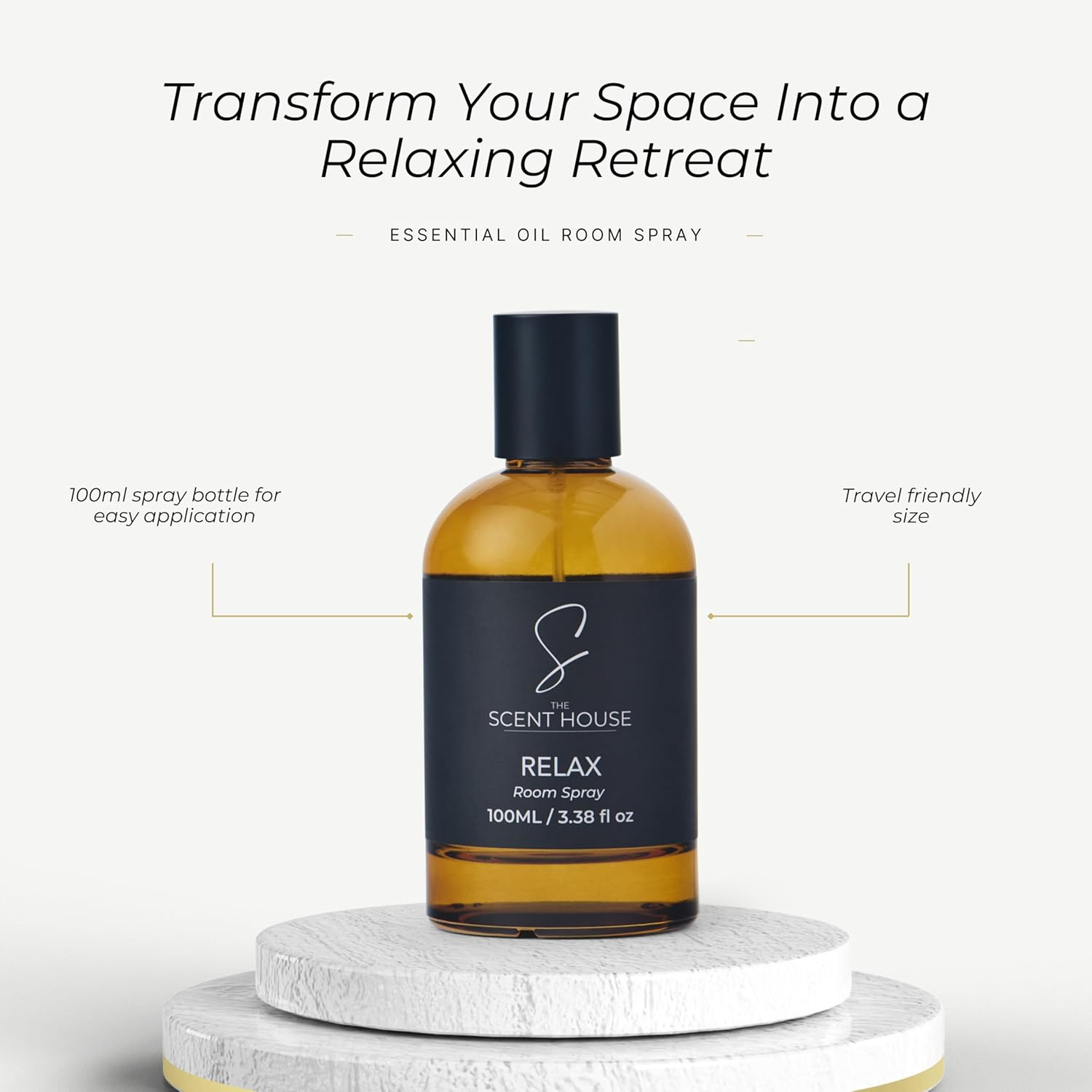 The Scent House Relax Room Spray - 100Ml | Essential Oils Inc. Lavender & Jasmine for Calm & Relaxation. Air Freshener/Pillow Mist/Linen Spray. No Artificial Fragrances/Harmful Chemicals image number 4