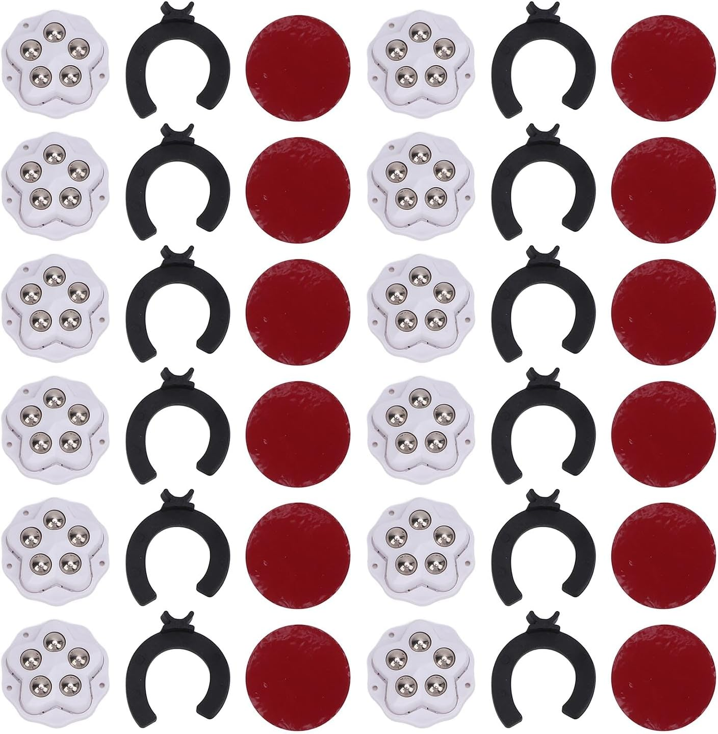 12PCS Self Adhesive Caster Wheels, 360&deg; Swivel Appliance Rollers Appliance Sliders for Kitchen Appliances, Mini Universal Wheel Roller Casters for Storage Box, Small Furniture image number 4