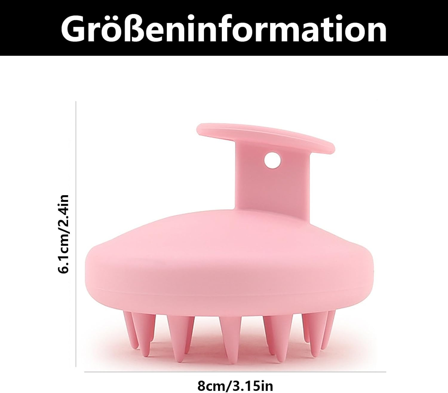 Scalp Massage Brush, Scalp Massager, Massage Brush Hair, Scalp Scrubber, Silicone Shampoo Hair Brush, Reduces Dandruff, Stimulate Hair Growth, for Wet and Dry Hair (Pink) image number 1