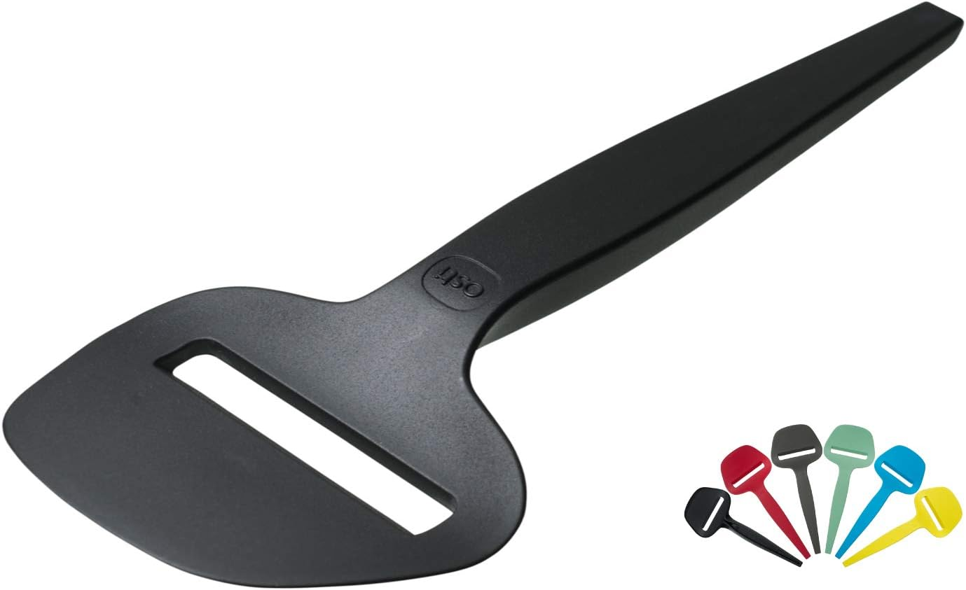 Osti 01 (Black) Cheese Plane &ndash; Handheld Durable Wireless Cheese Slicer for Perfect Slices of Hard, Semi-Hard and Semi-Soft Block Cheese &ndash; Dishwasher Safe &ndash; Danish Design Cheese Cutter