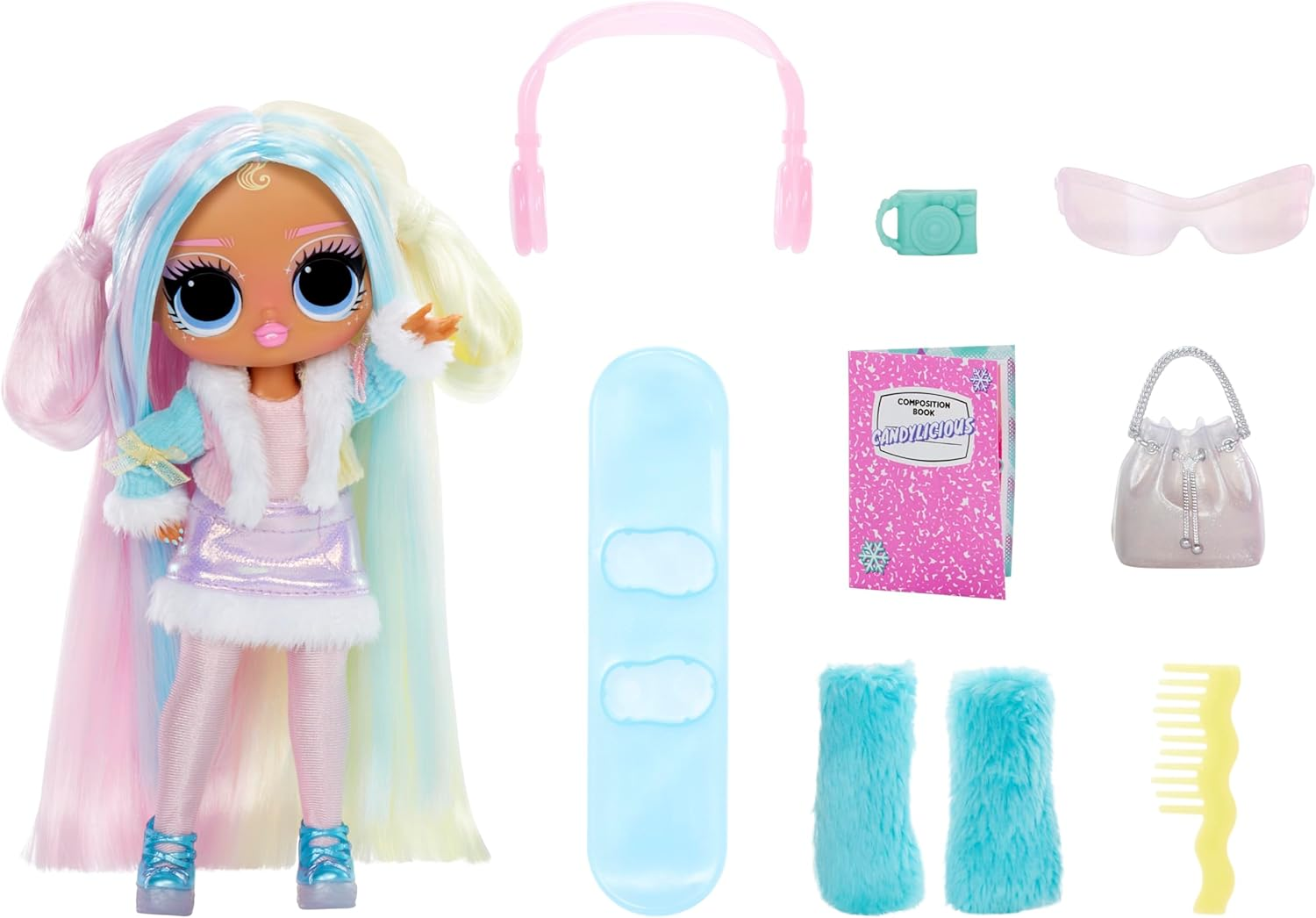 L.O.L. Surprise! Tweens Winter Snow Dummy Doll - Candilicious with Colour Changing Snowboard + 10 Cool and Frosted Outfits and Accessories, Ages 4+ image number 5