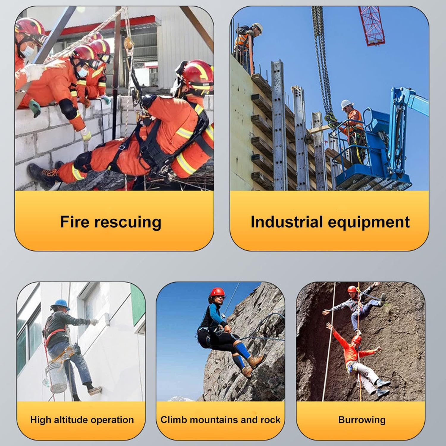 Climbing Self Locking Rope Grab, Alloy Steel Climbing anti Fall Rope Grab with Strong Bearing, Climbing Ascender for Rock Climbing Fire Rescuing Industrial Equipment image number 3