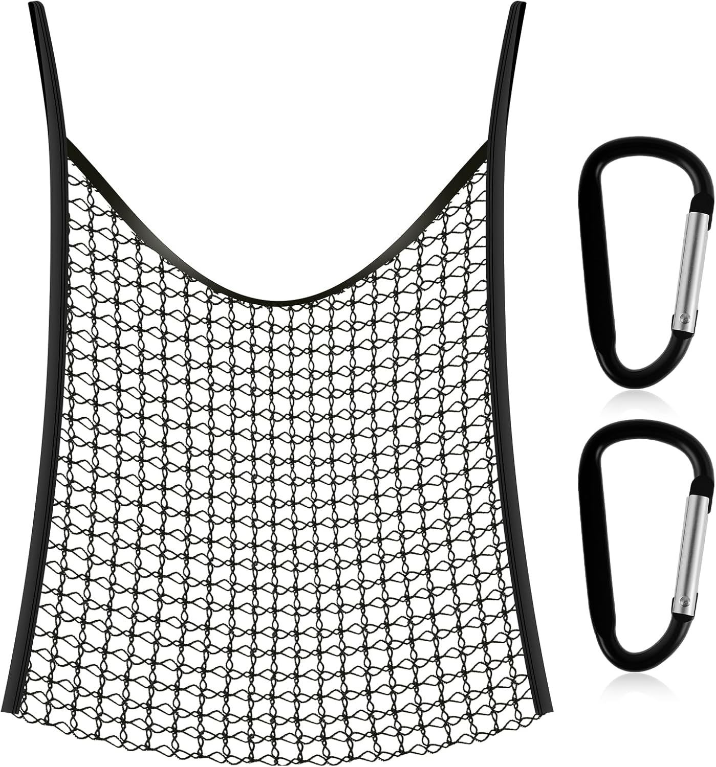 Slow Feed Hay Net, Hay Net Horse Soft Polyester Slow Feed Hay Bag with 2 Hooks Knotless Hay Feeder Multifunctional Hanging Hay Feeder Bag for Stall Trailer Wall Fence image number 3