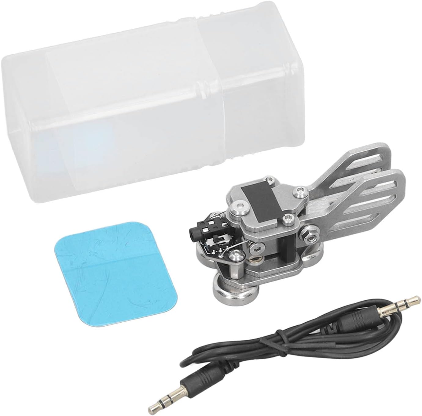 Mini CW Key Automatic Morse, Double Paddle Morse Code Keyer Shortwave Radio Morse Telegraph Key, Stainless Steel Automatic Morse Code Transmitter Key, 3 Ndfeb Magnets Base image number 4