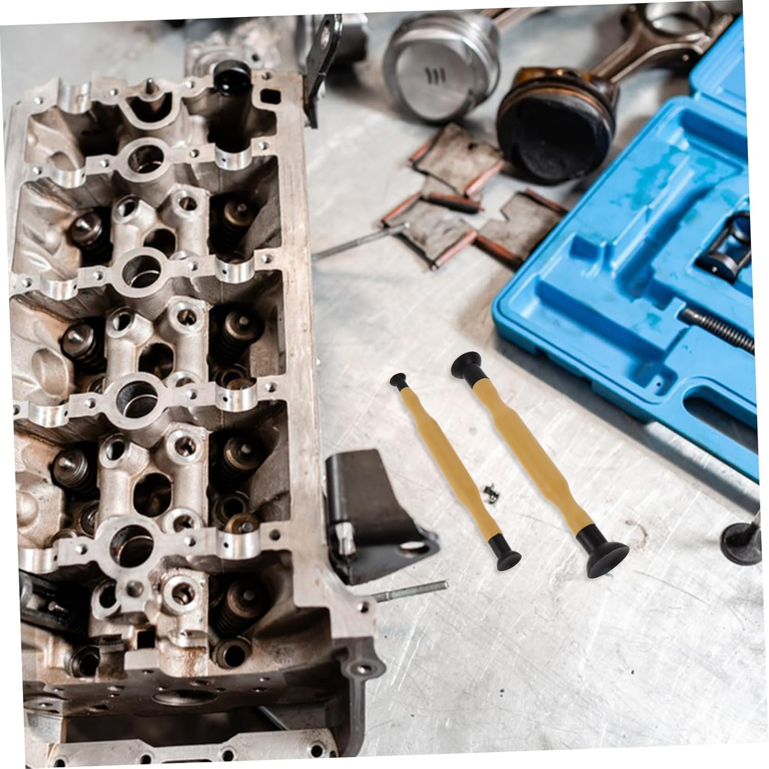 COOLHIYA 2Pcs Valve Grinding Tool Pneumatic Valve Lapper for Repair Automotive Care image number 5