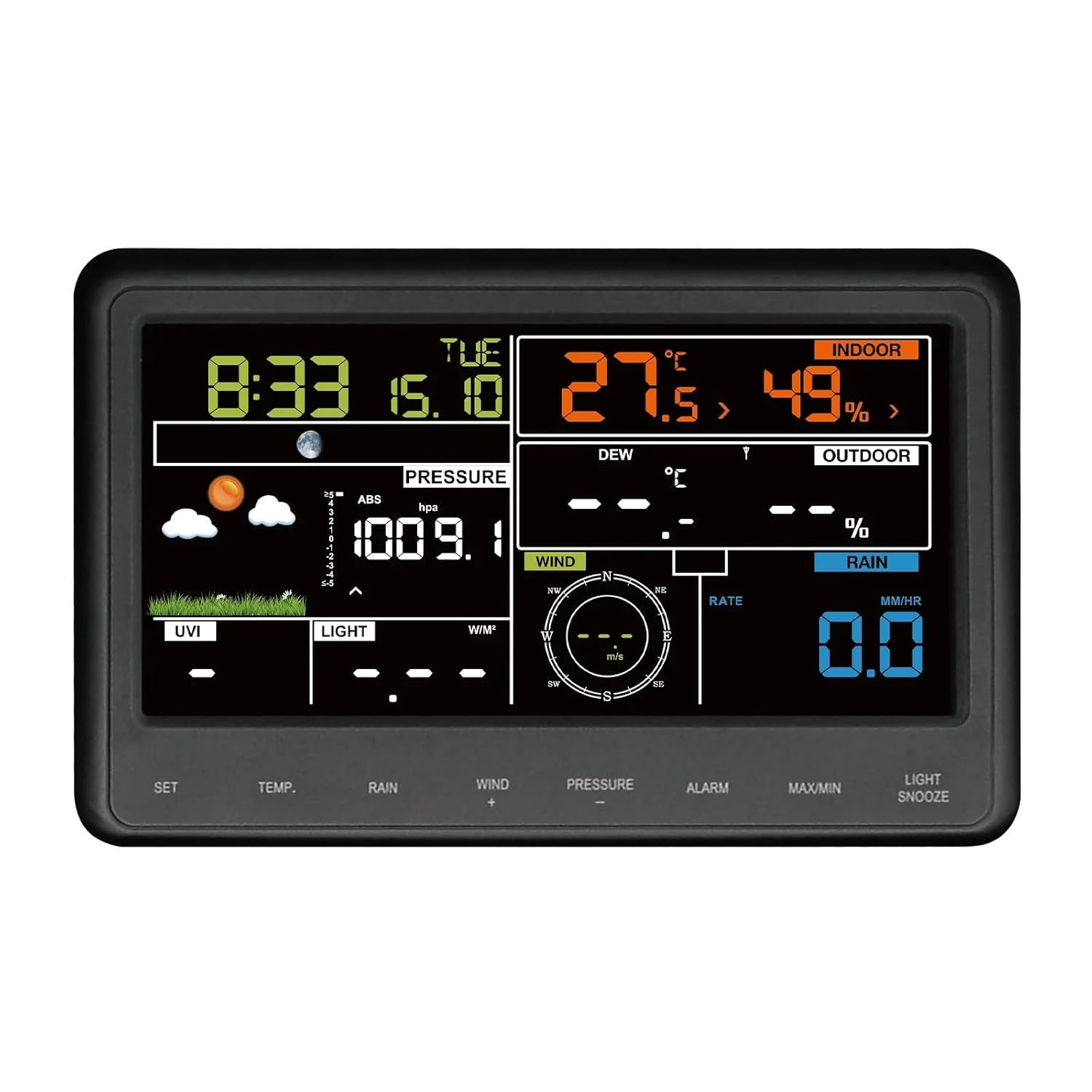 ECOWITT Indoor LCD Display Console for WS2910 Weather Station