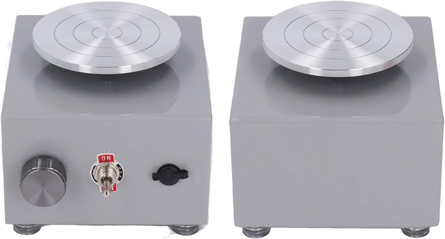 Pottery Wheel, Adjustable Speed Mini Pottery Forming Machine with Detachable Water Basin and Pottery Tools, Electric Clay Machine for Kid, Ceramic, DIY Clay, Art, Craft(Au) image number 4