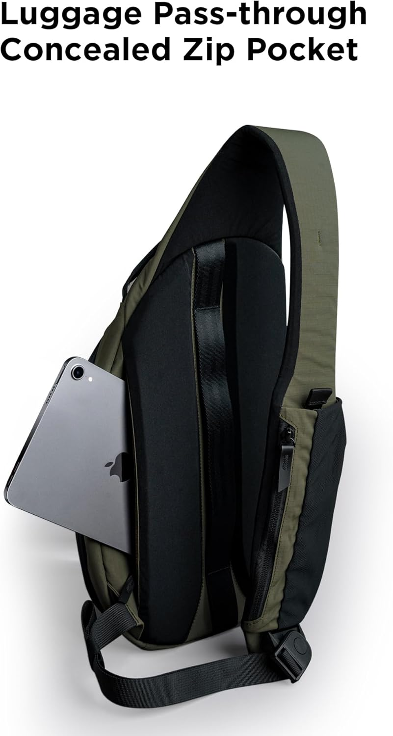 ALPAKA Metro Crossbody Left Shoulder 7.5L - Crossbody Bag Men,Sling Backpack - Fits 11" Tablet - Single Shoulder with YKK - Black image number 3