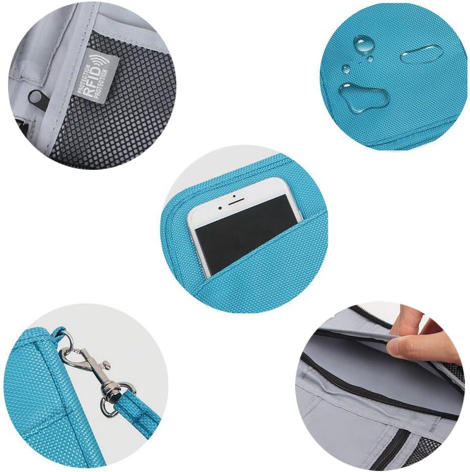 2018 Prime Deal Sale RFID Travel Passport Holder Wallet for Men Women,Welegant Multi-Purpose Document Organizer Case Long Pouch Handbag with Smartphone Pocket Detachable Wrist Strap (Style A, Orange) - Orange image number 3