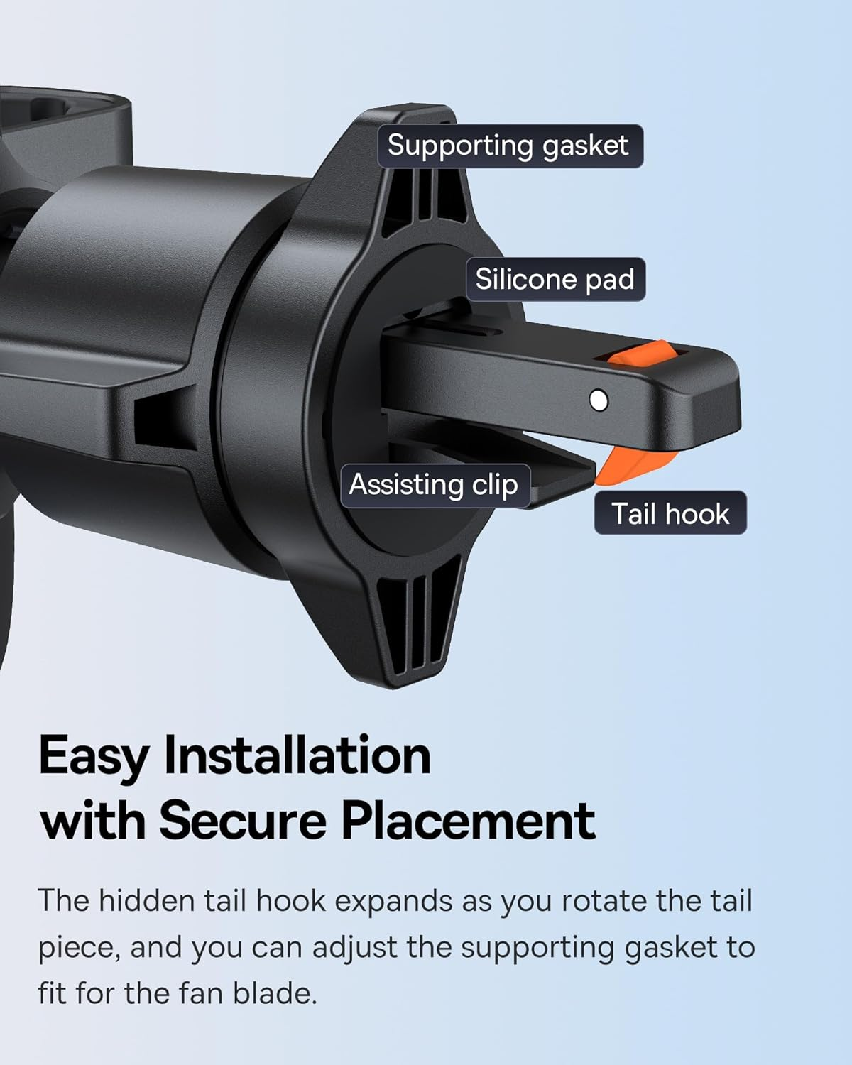 Baseus Car Mount Metal Age II - Gravity Lock for Vertical & Horizontal Vents, Black Steel Nut-Locking Mechanism Seiko Alloy Build (BS-CM028) image number 6
