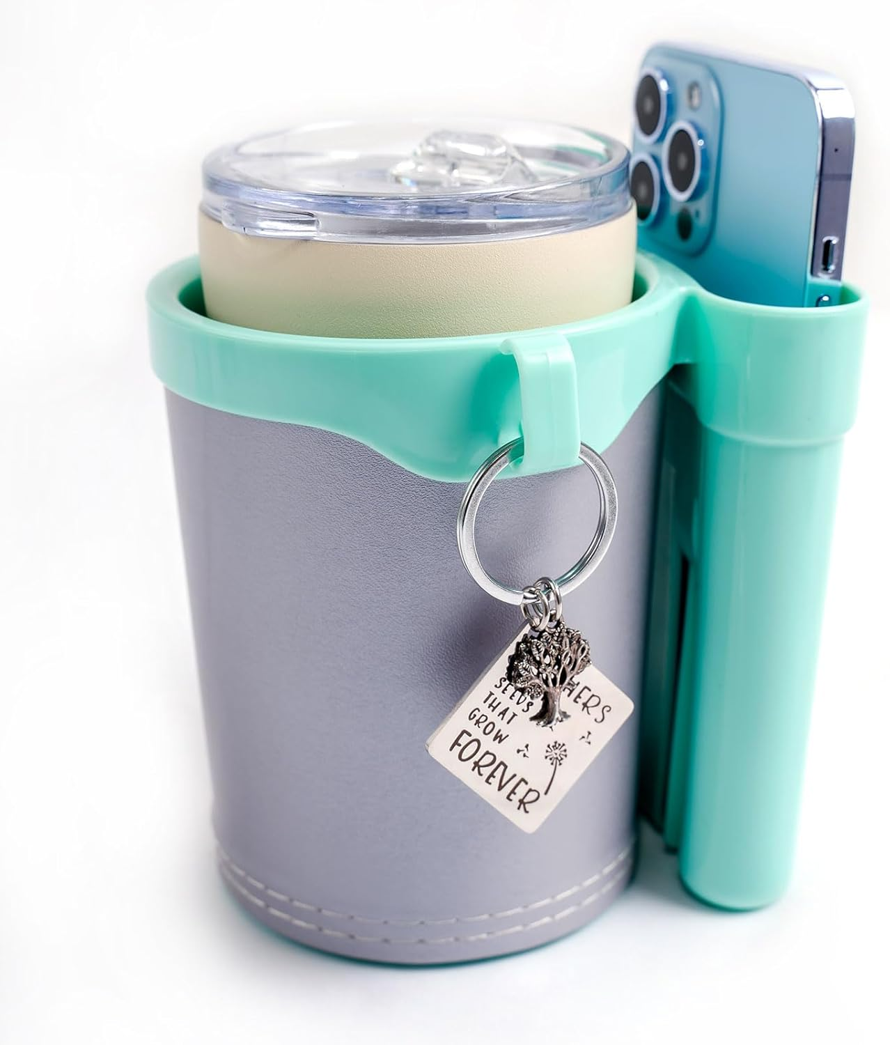 Bike Cup Holder Handlebar Cruiser with Cell Phone Holder Key Holder for Bicycle Motorcycle Scooter Boat Pink