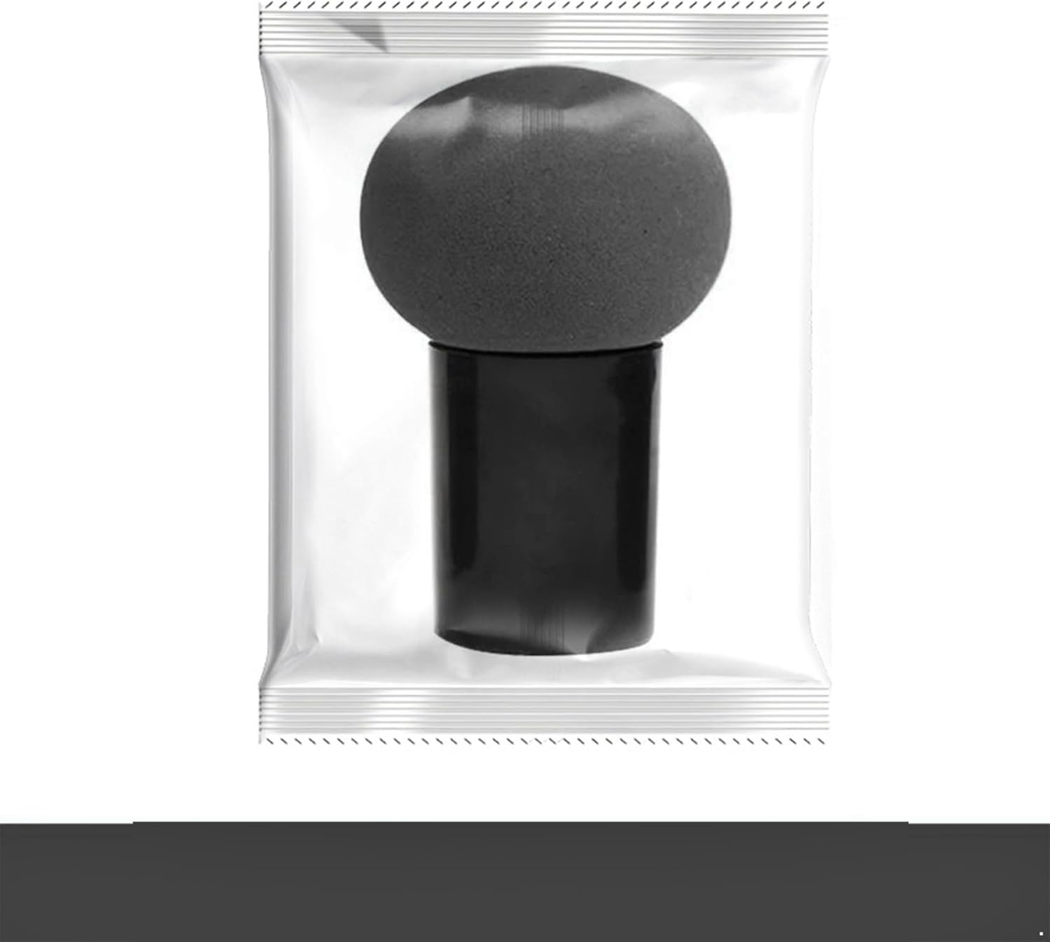 FEESHOW Mushroom Makeup Sponge with Handle Soft Blending Sponge for Liquid Foundation Cream Blush Cosmetic Beauty Tool Black One Size