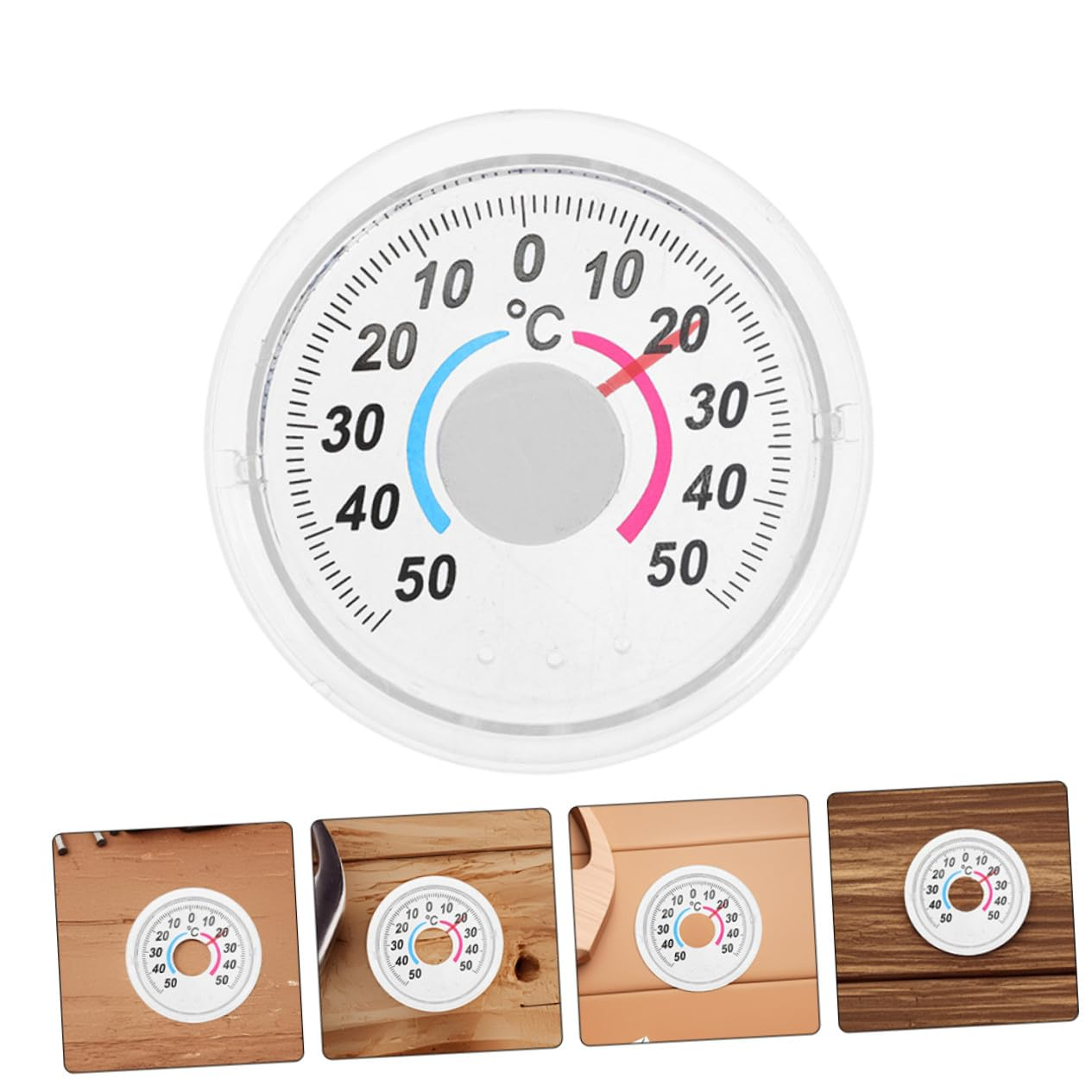 CLISPEED round Analog Indoor Outdoor Thermometer for Doors and Windows Space-Saving Plastic Gauge with Accurate Temperature Display Easy-Read Pointer Style for Home Weather Monitoring image number 5