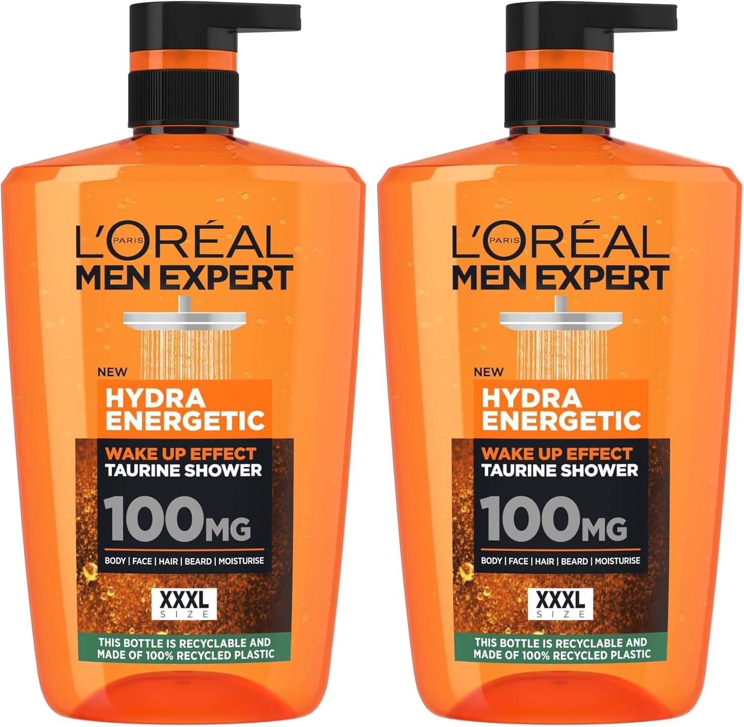 L'Or&eacute;al Paris Men Expert Pure Carbon 5-In-1 Body Wash XXXL 1L, Daily Shower Gel, for Cleansing Body, Face, Hair & Beard, Recycable Bottle Made of 100% Recycled Plastic image number 2