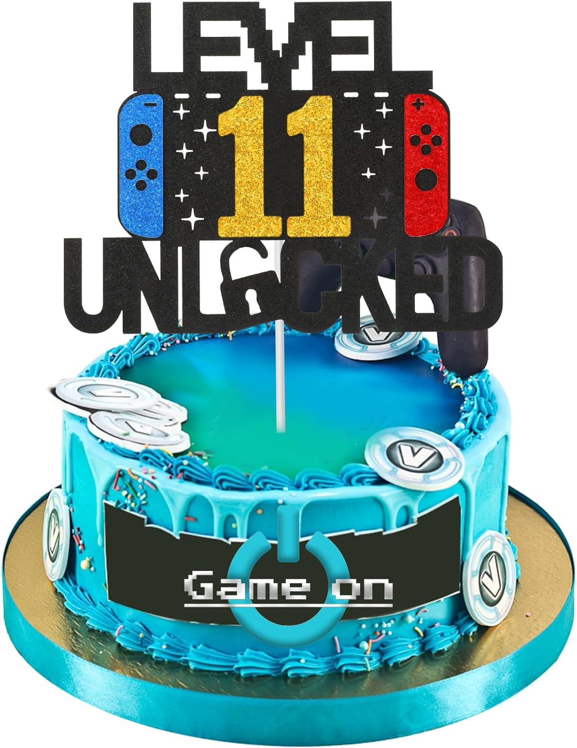 13Th Birthday Cake Topper Gaming Cake Topper Personalized Happy Birthday Cake Topper Decoration Birthday Game Party Supplies for Kids Boys