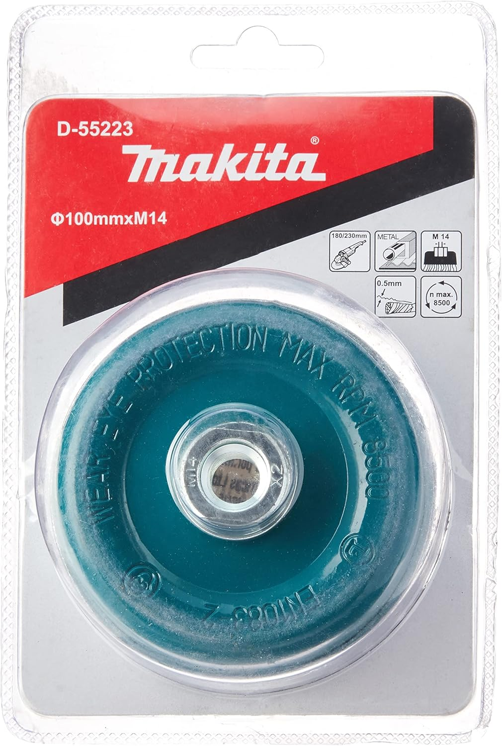 Makita Knotted Wire Cup Brush, 100 X 14 X 2 Mm image number 2