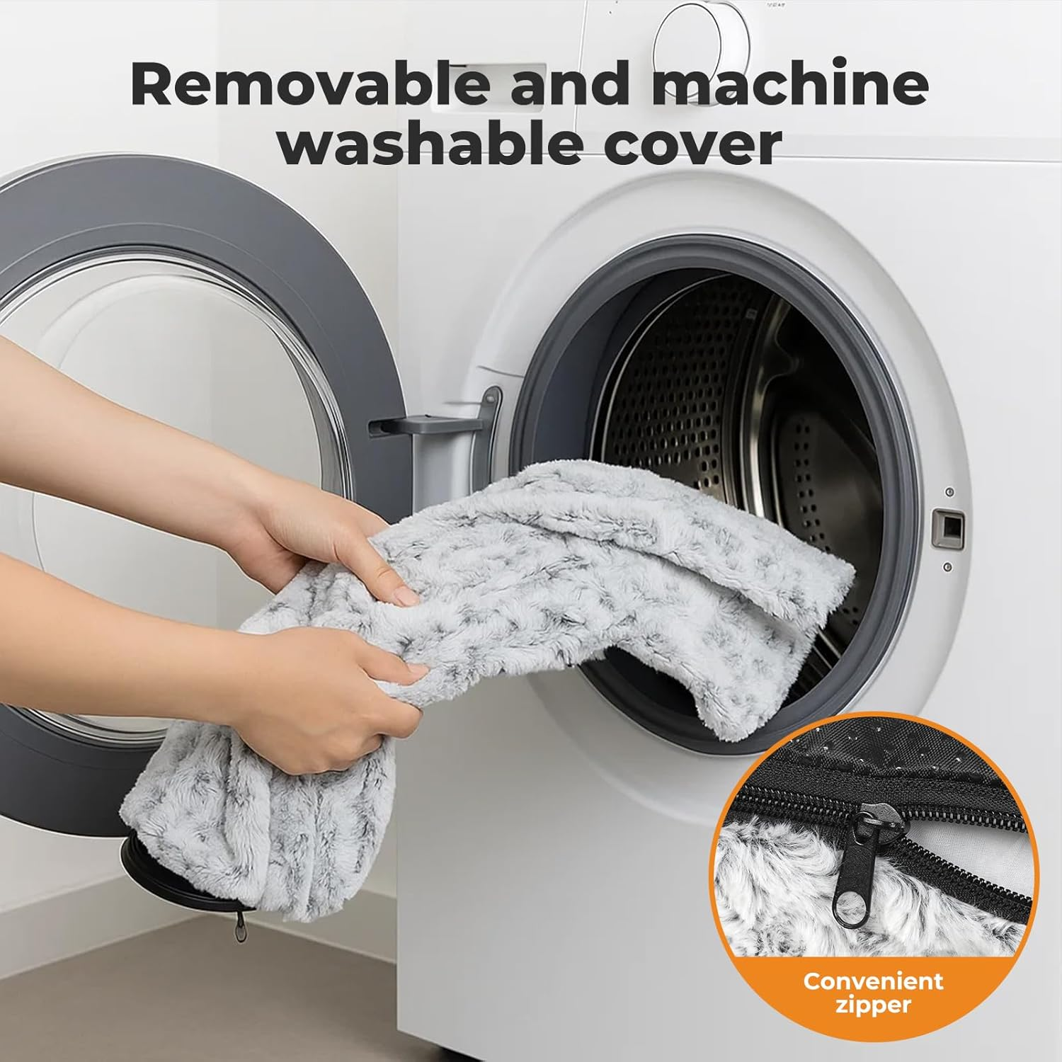 Pawz Calming Dog Bed for Medium Dogs,Fluffy Velvet Pet Bed for Dogs Cats,Anti Anxiety Pet Beds Dog Mattress Mat with Non-Slip Bottom, Waterproof Liner,Machine Washable Dog Bed Cushion(Medium) image number 1