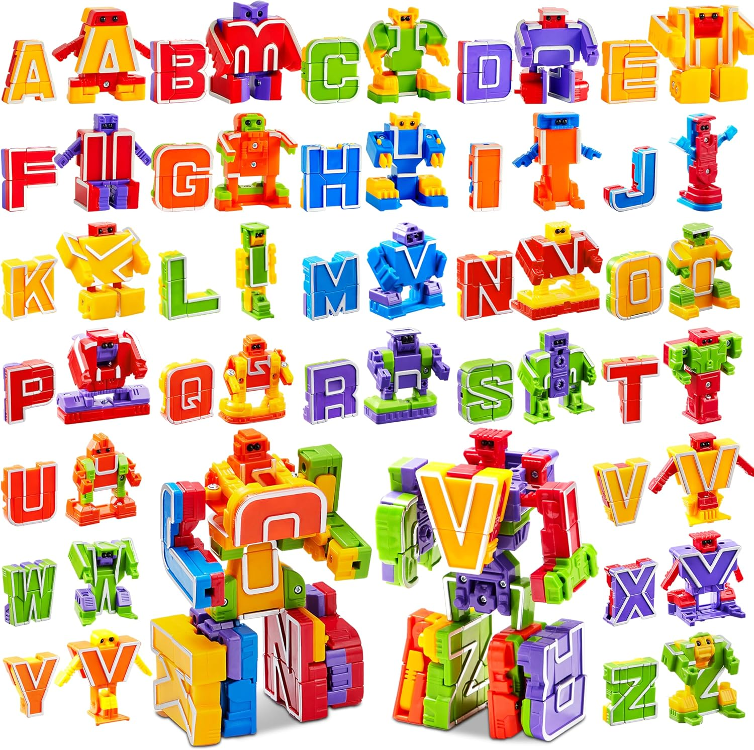 JOYIN Alphabet Robots Toys for Kids, ABC Learning Toys, Alphabots, Letters, Toddlers Education Toy, Carnival Prizes, Christmas Toys, Treasure Box and Prize for Classroom image number 2