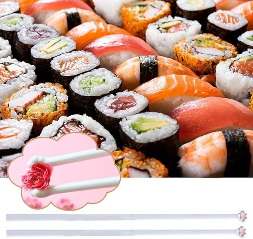 2 Pairs Cat Paw Chopsticks, Pink Plastic Non-Slip Chopsticks with Cute Paw Prints, Unique Cat-Themed Tableware image number 5