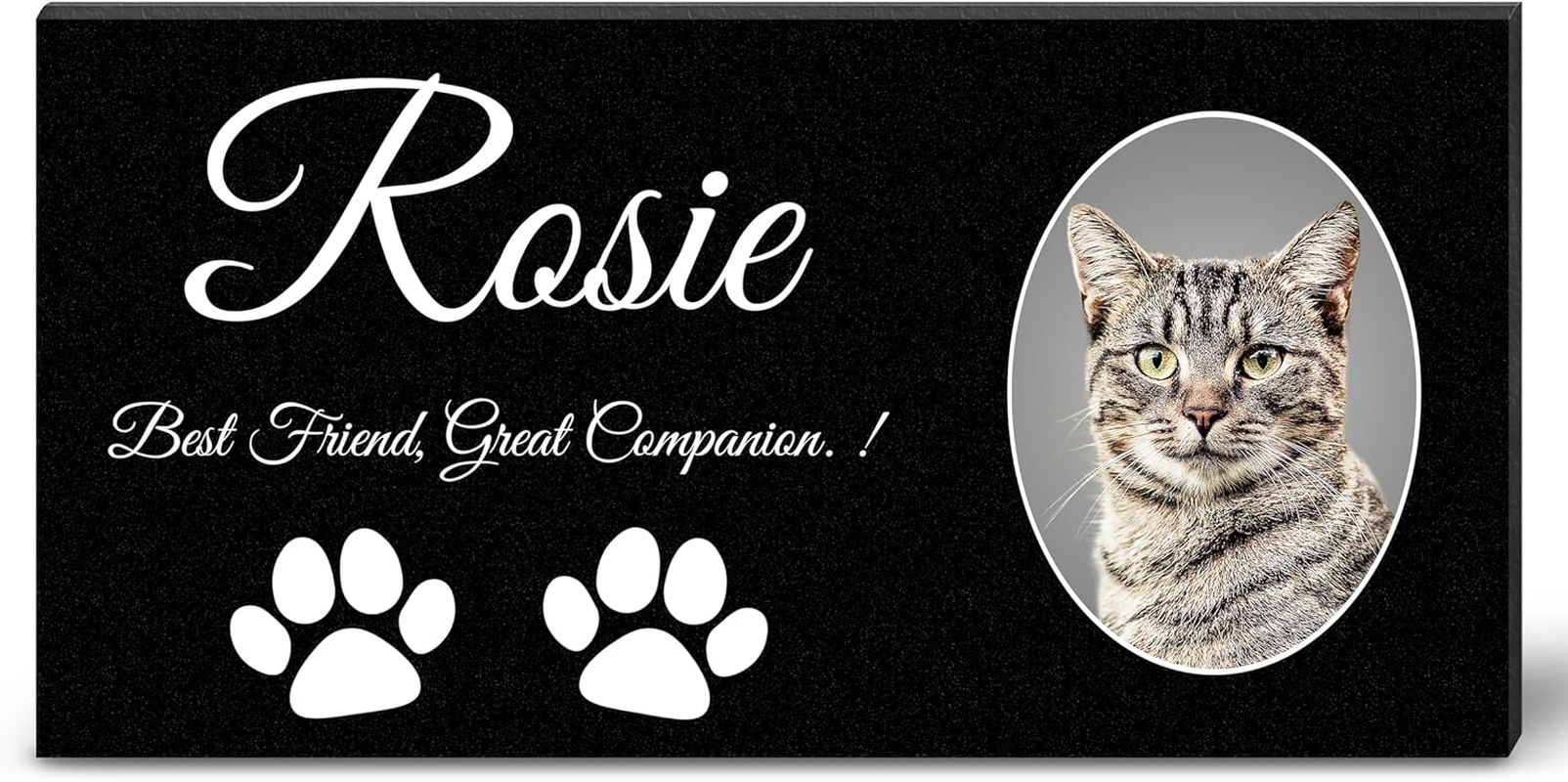 ADFSTONE Pet Memorial Stones Personalized Dog Remembrance Gifts, Customized Cat Picture Grieving Plaque, DIY Gravestone, Custom Sympathy Photo Gift, Animal Grave Markers