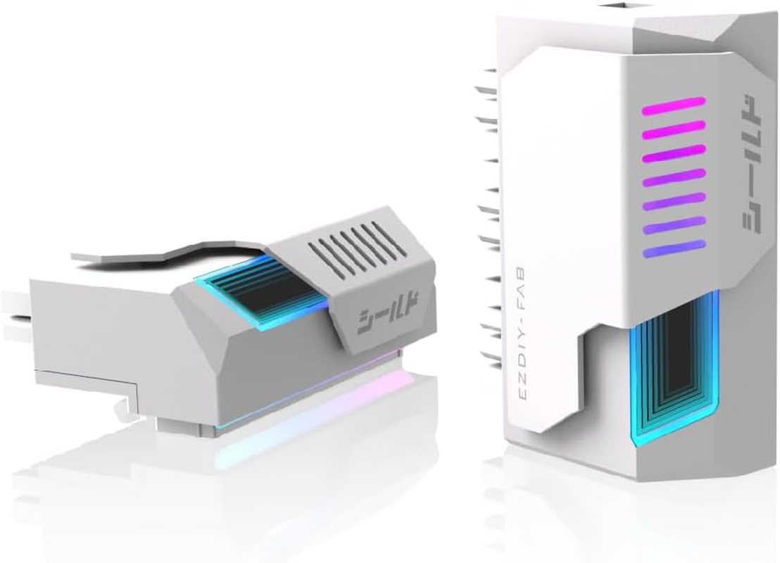 EZDIY-FAB Shield 24-Pin 90 Degree Angle Adapter with Infinity Mirror ARGB Light,Atx 24 Pin Power Connector, 5V 3Pin ARGB Sync-90 Degree-Black-1 Pack