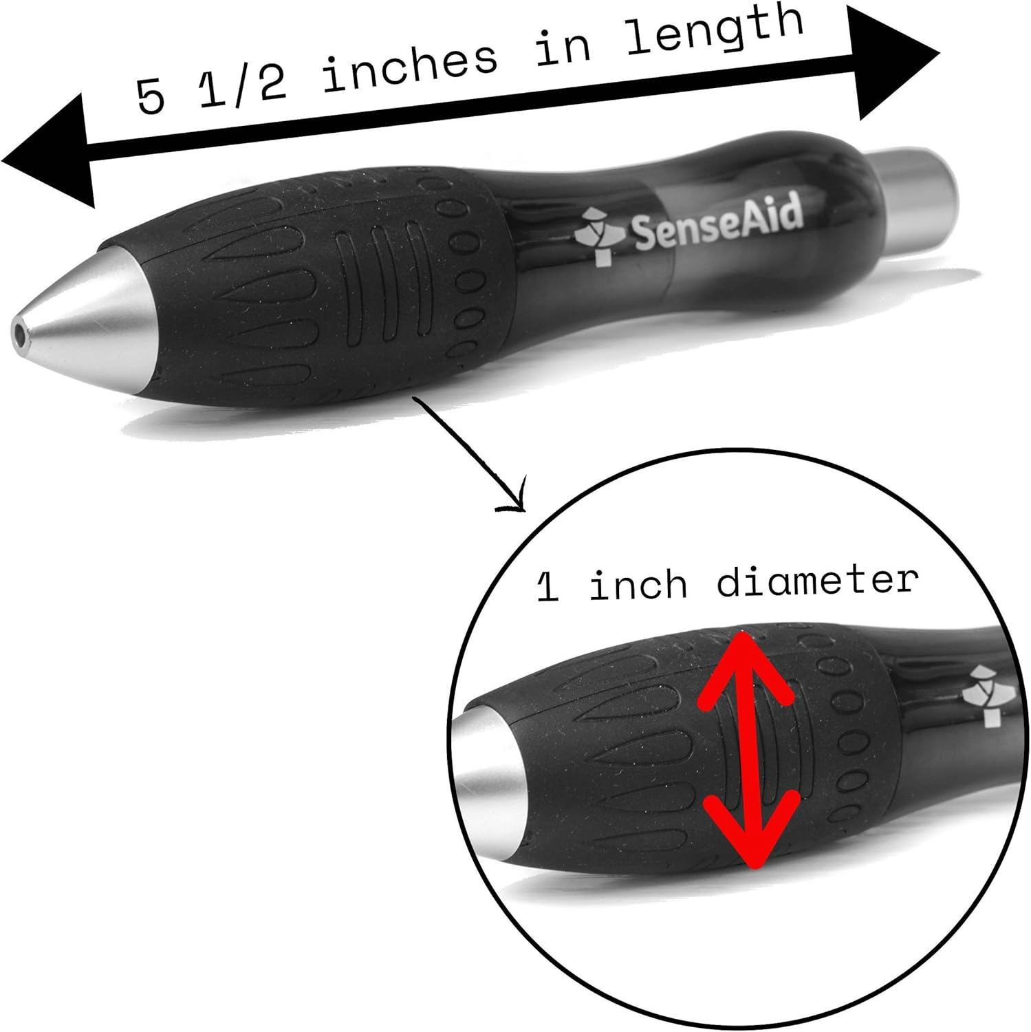 Fat Heavy Weighted Pens | Set of Two Super Big Pens Including TWO BONUS INK REFILLS | Large Wide Grip Pens Aids Writing for Those with Arthritis, Parkinson'S, Carpal Tunnel & Essential Hand Tremors image number 1