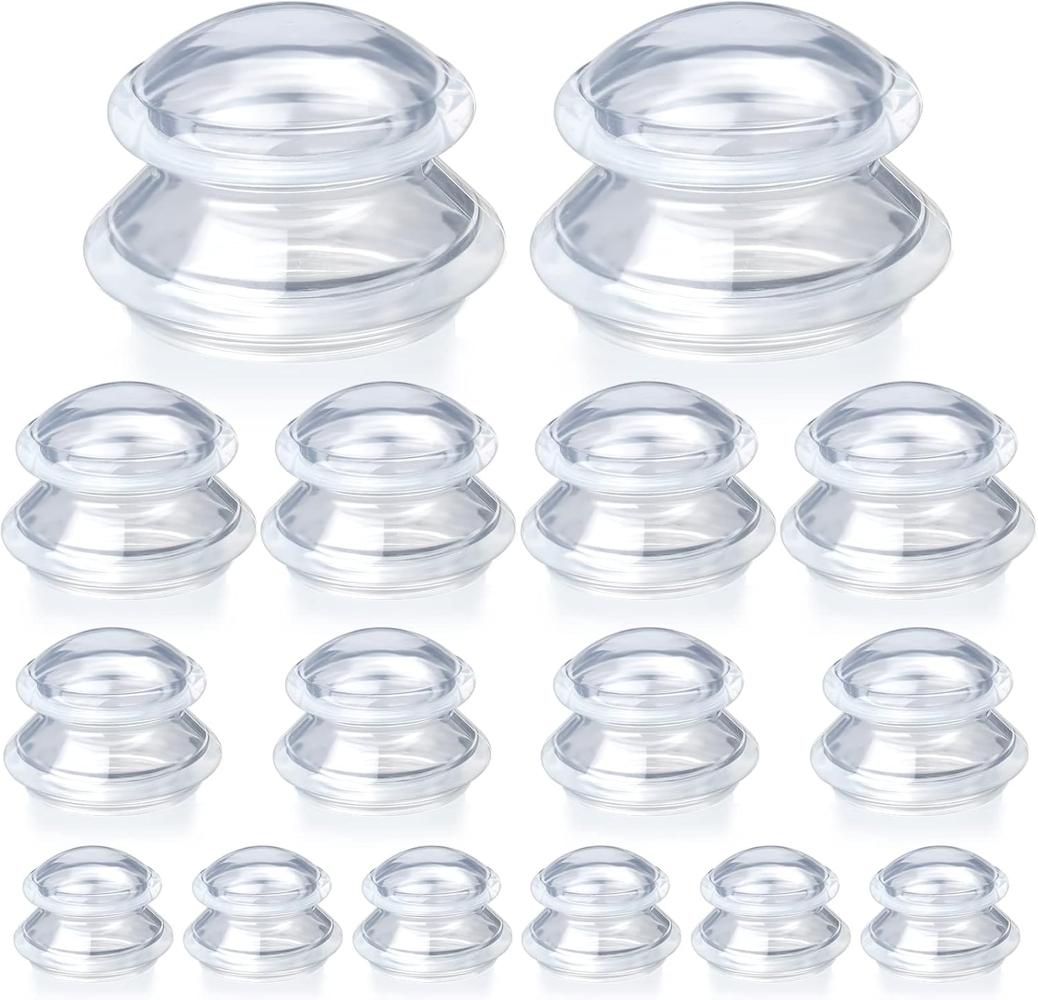 Syhood 16 Pcs 4 Sizes Cupping Therapy Set Silicone Cupping Massage Cups Professional Chinese Cupping Therapy Studio and Household Set for Cellulite Reduction Body Myofascial Muscle Nerve Joint Pain image number 4