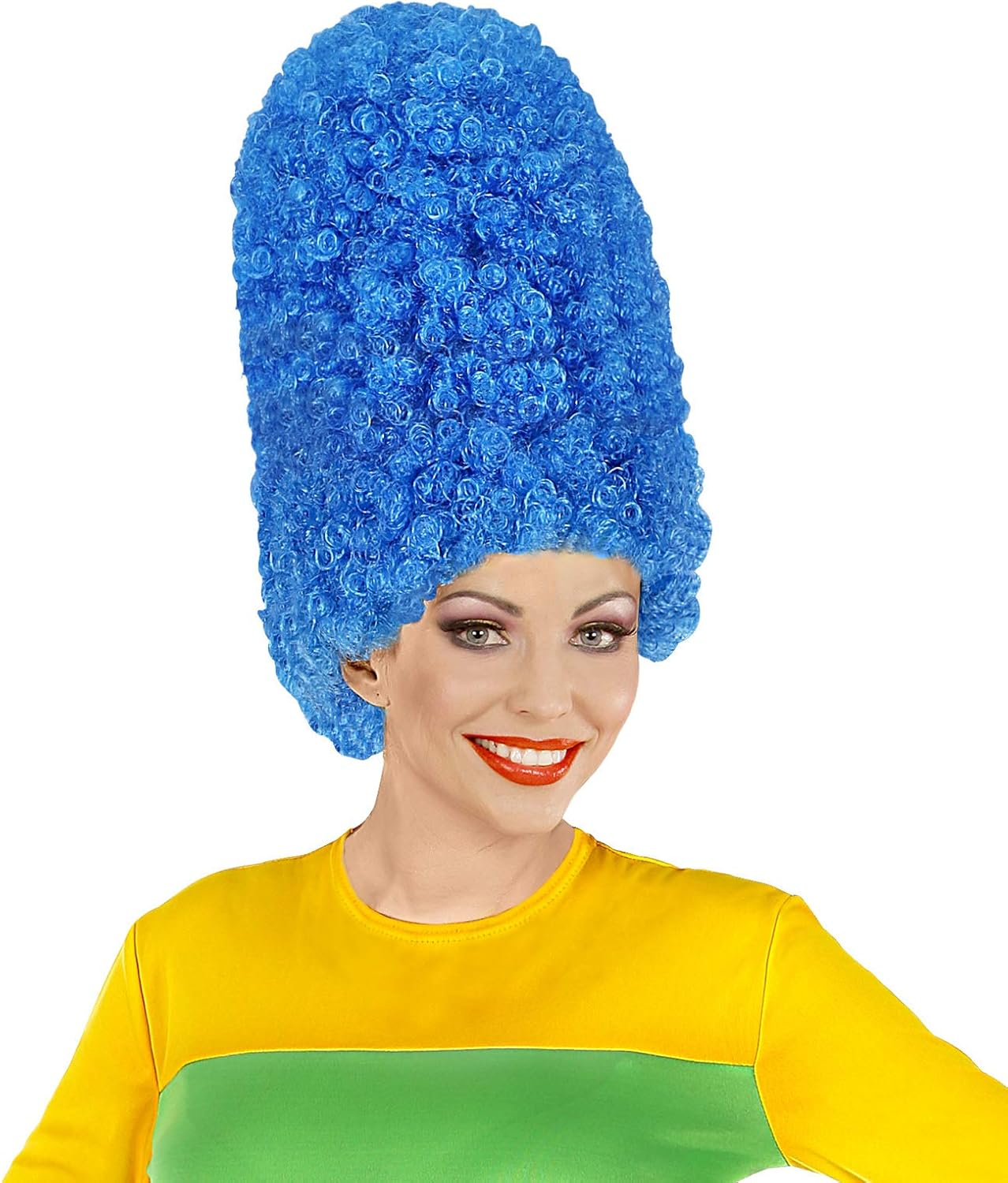 Widmann 5998M &ndash; Wig Cartoon, Blue, Comic, Tower Hairstyle, Theme Party, Carnival image number 3