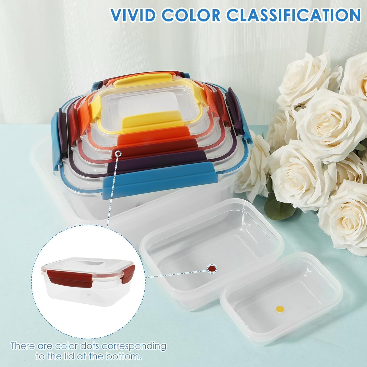 5Pcs Food Container, Silicone PP Food Box, Case Well Sealed Container Keep Fresh Food Box, Box for Kitchen & Organisation image number 1