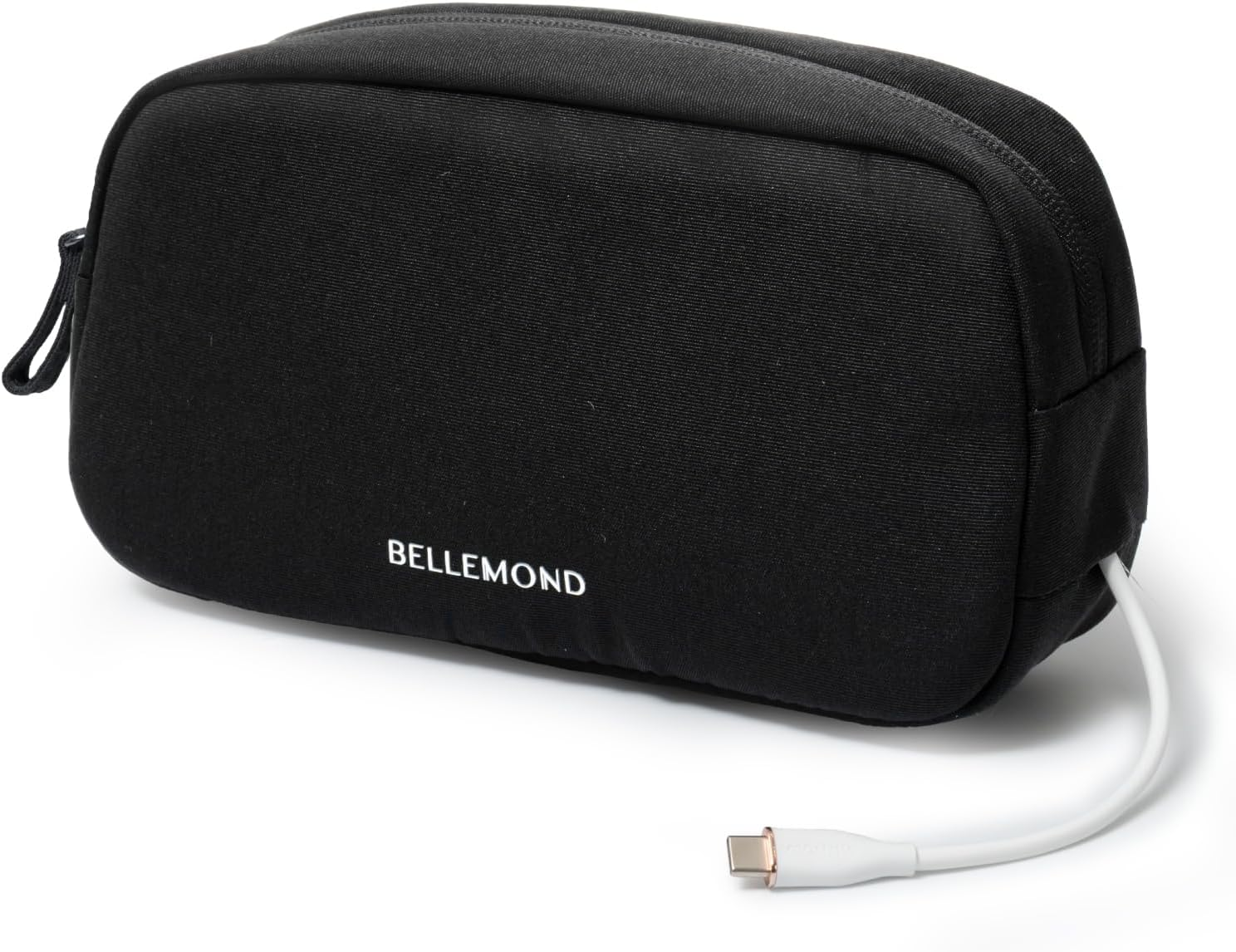 Bellemond「Totono+」| Cord Organizer Tech Pouch | Travel Electronics Organizer Case for Cables & Chargers | Hidden Airtag Slot & Cable Pass-Through | Designed in Japan | Bamboo Green