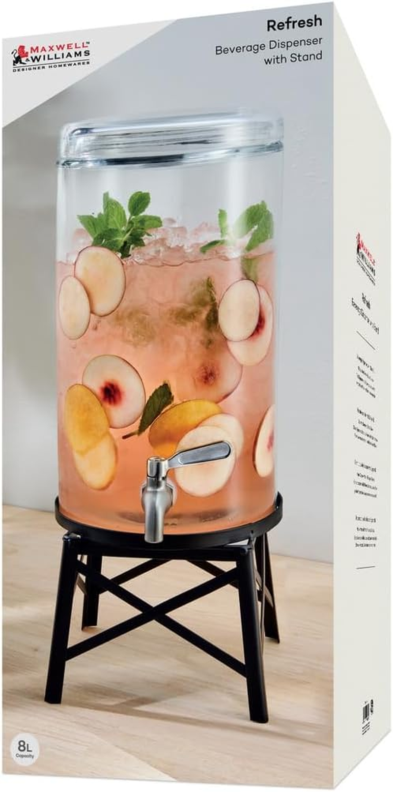 Maxwell & Williams Refresh Beverage Dispenser with Stand 8L Gift Boxed
