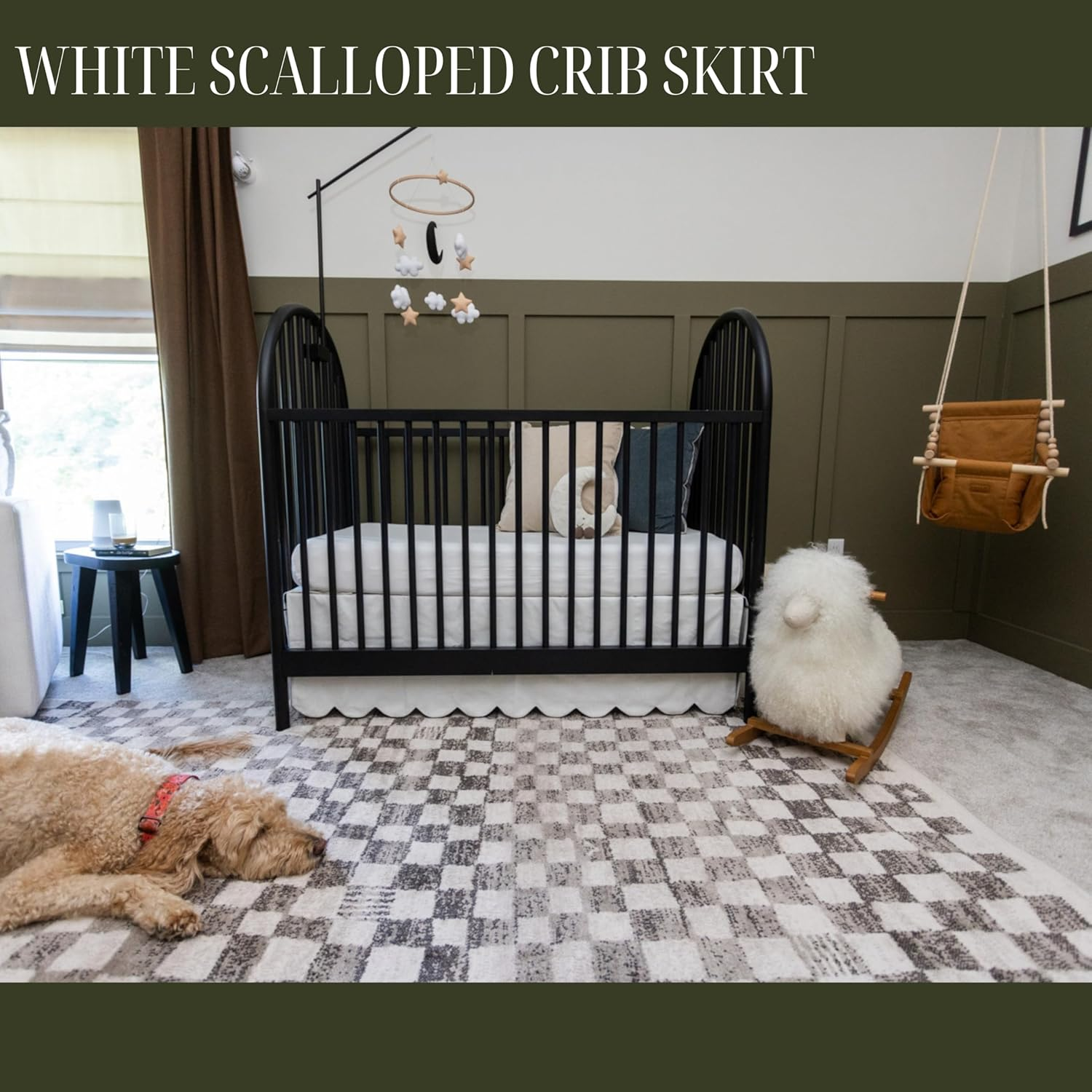Scalloped Crib Skirt (Back (Optional Add On))