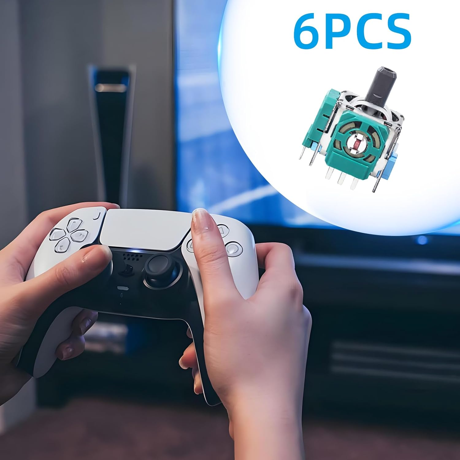 6 Pcs Game Controller Analog Stick Module, 3D Analog Joystick Thumb Sticks Thumb Sticks Joystick Rocker Module for Console Repairing image number 4