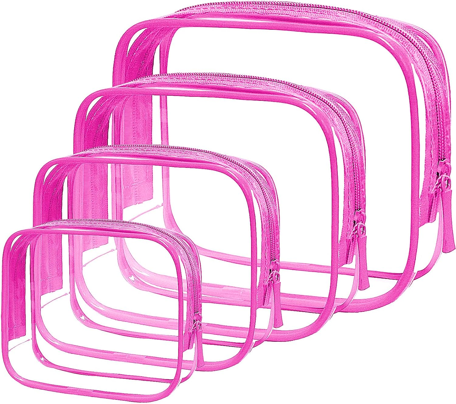 4 Packs Clear Bogg Beach Tote Bag with 4 Insert Hooks Accessories for Bogg Bags Travel Makeup Clean Toiletry Brush Organizer Cosmetic Divider Storage Inner Pouch (Bogg Clear Black, Pack of 8) image number 5