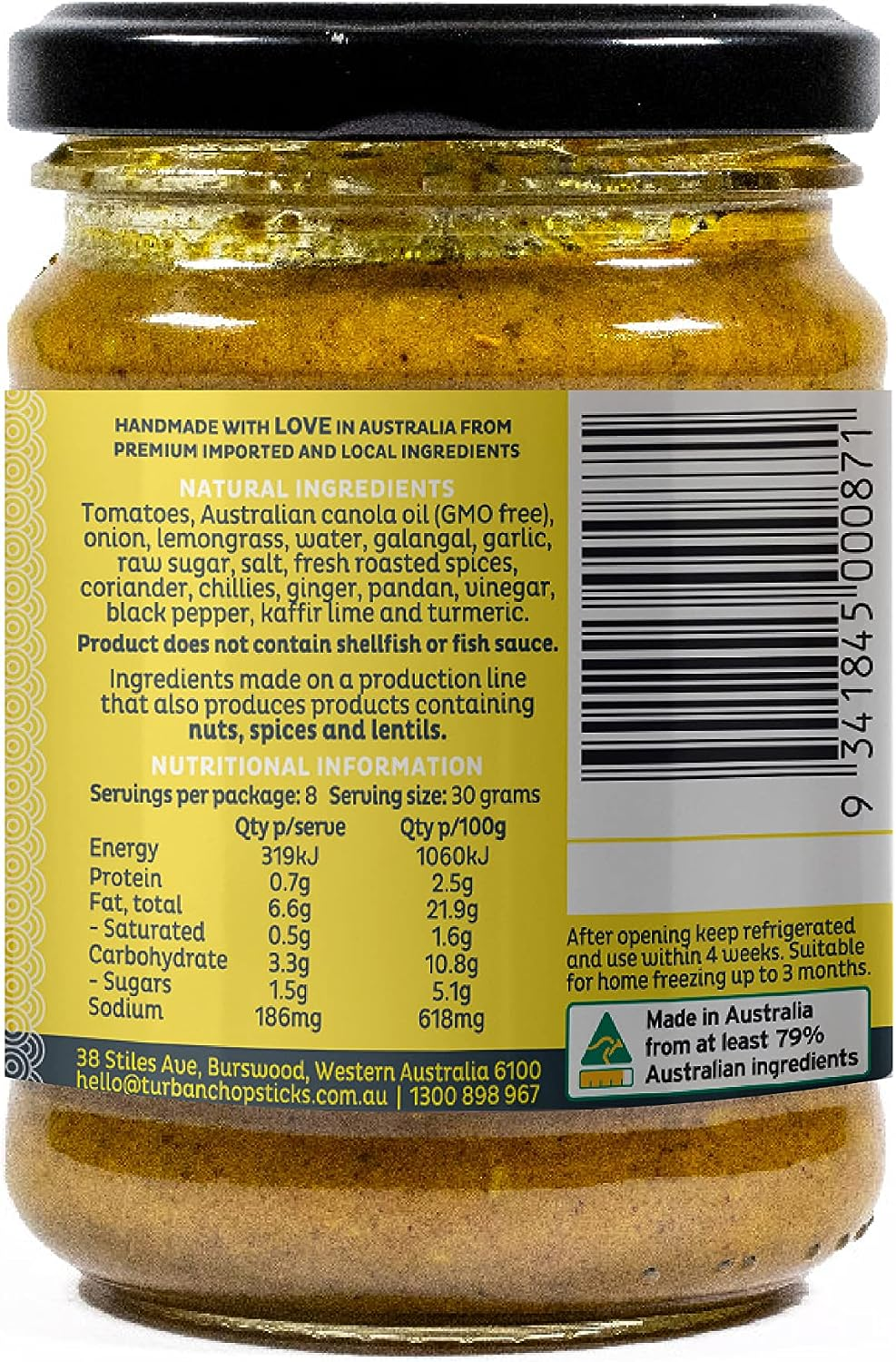 Turban Chopsticks Yellow Curry Paste 240 G image number 2