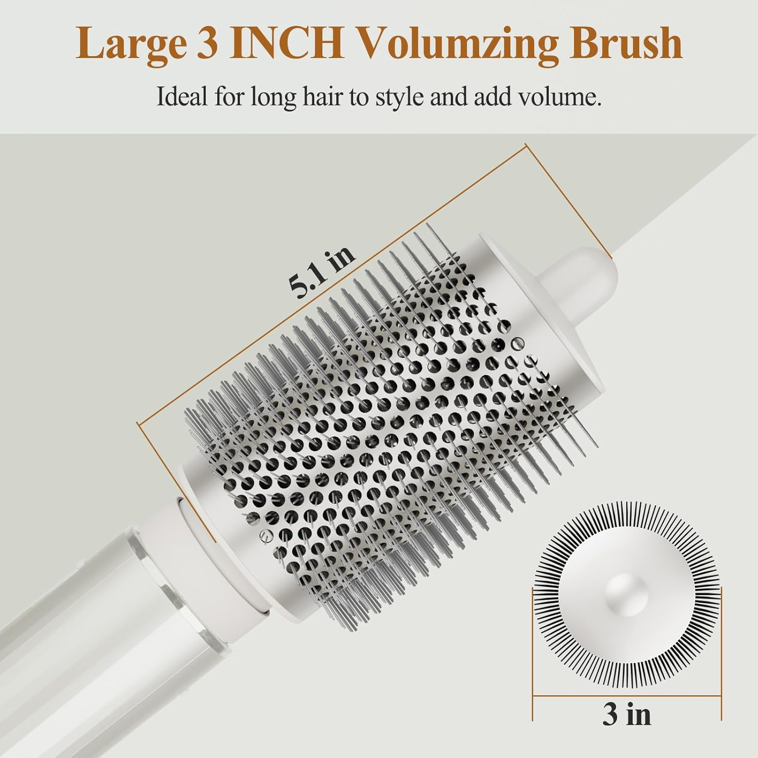 ZEPHBLOW Large round Volumizing Brush for Shark Flex Style HD430/435/440, Large round Brush Attachment Compatible with Shark Flexstyle Air Styling & Drying System, Ideal for Volumizing Styling image number 5